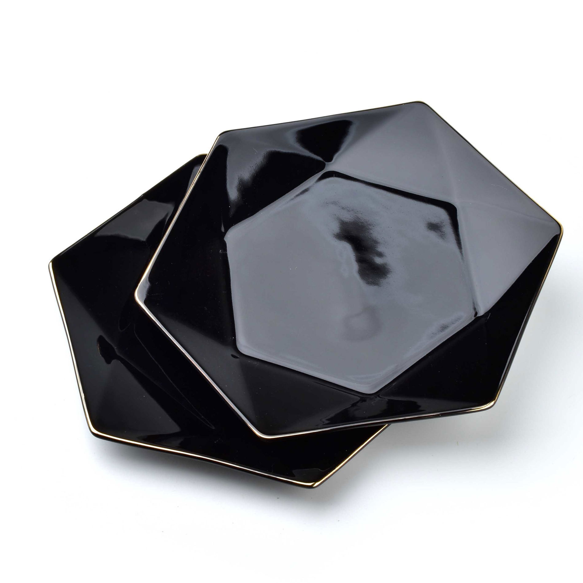 Sada porcelánových dezertních talířů pro 2 osoby (2 ks) AFFEK DESIGN RALPH BLACK černá