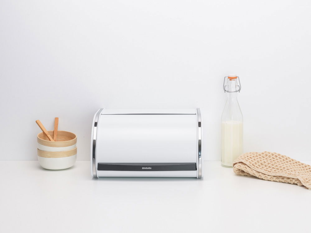 BRABANTIA Roll Top bílý - chlebník z nerezové oceli
