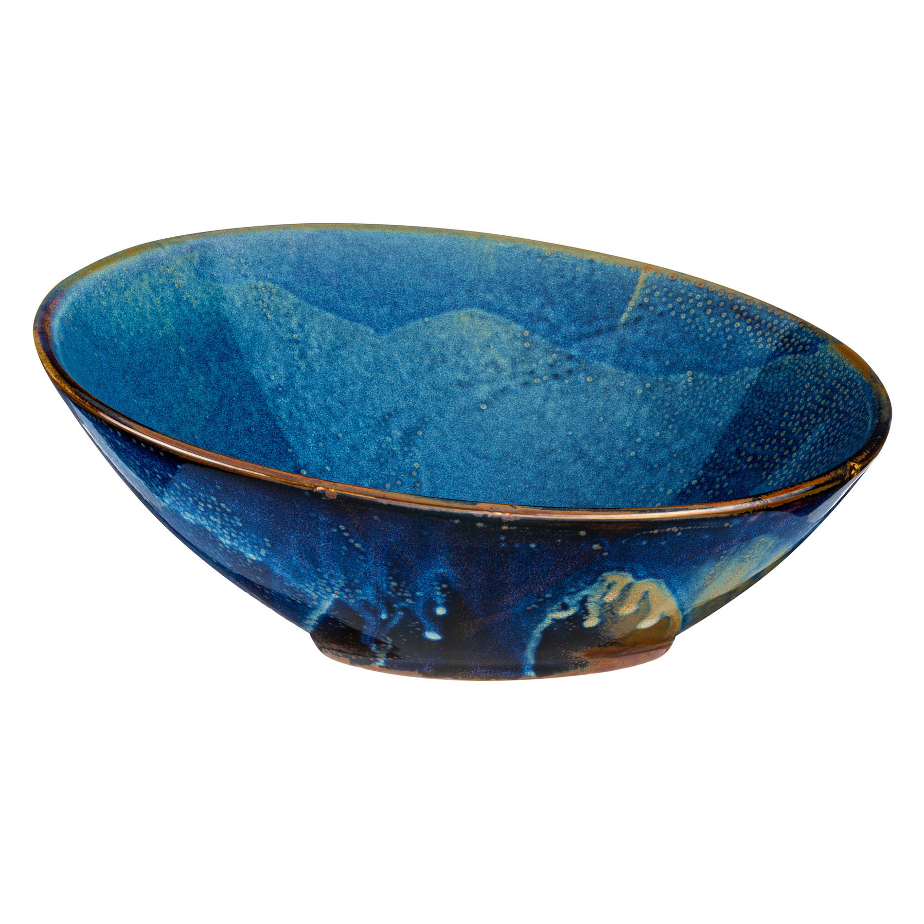 Šikmá bufetová mísa o průměru 30,5 cm DEEP BLUE - VERLO (nové)