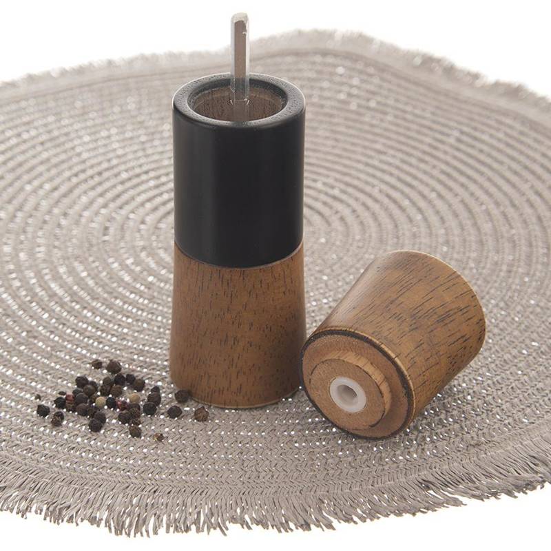 Ruční dřevěný mlýnek na pepř a sůl 15,5 cm