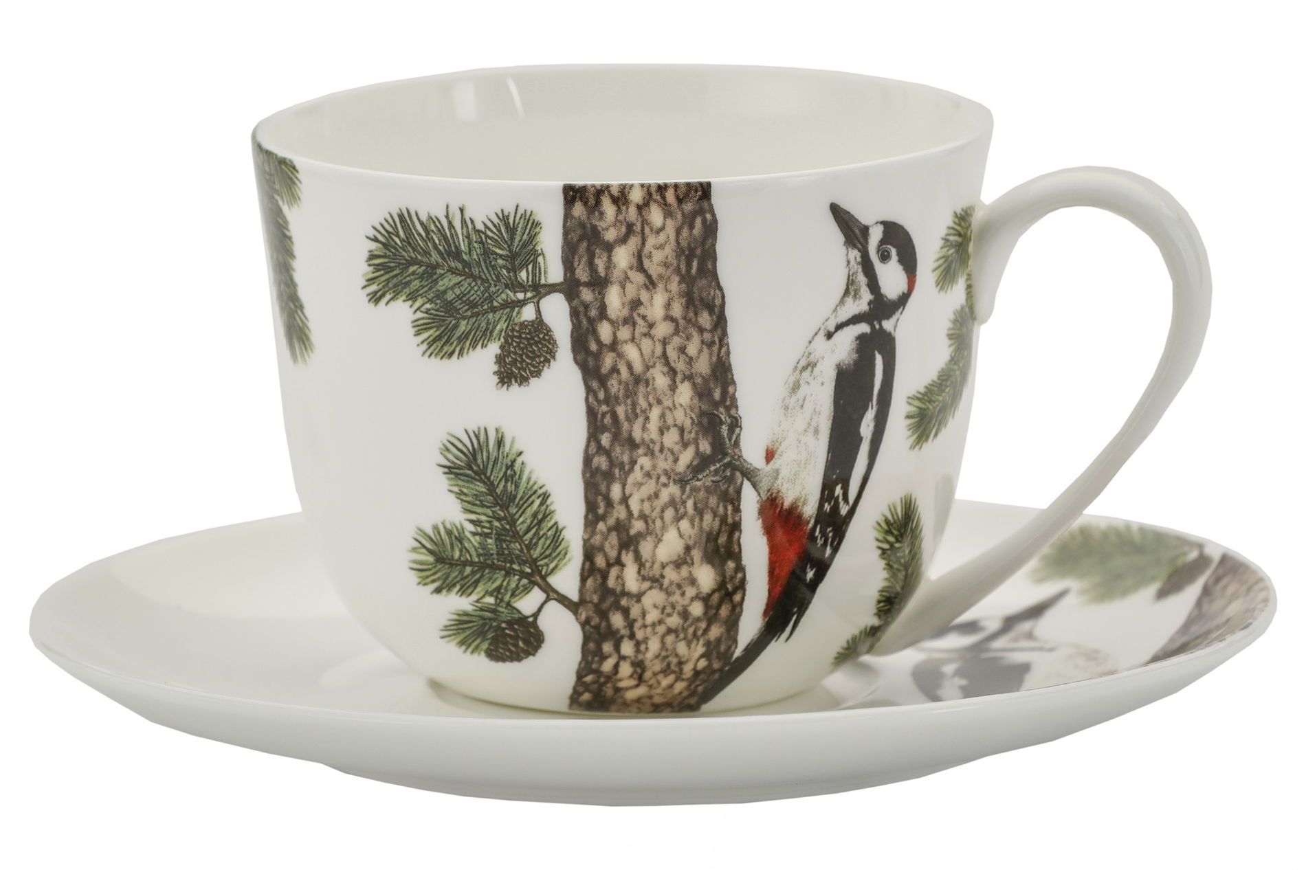Filiżanka do kawy i herbaty porcelanowa ze spodkiem BY AGATA HAJDECKA 280 ml
