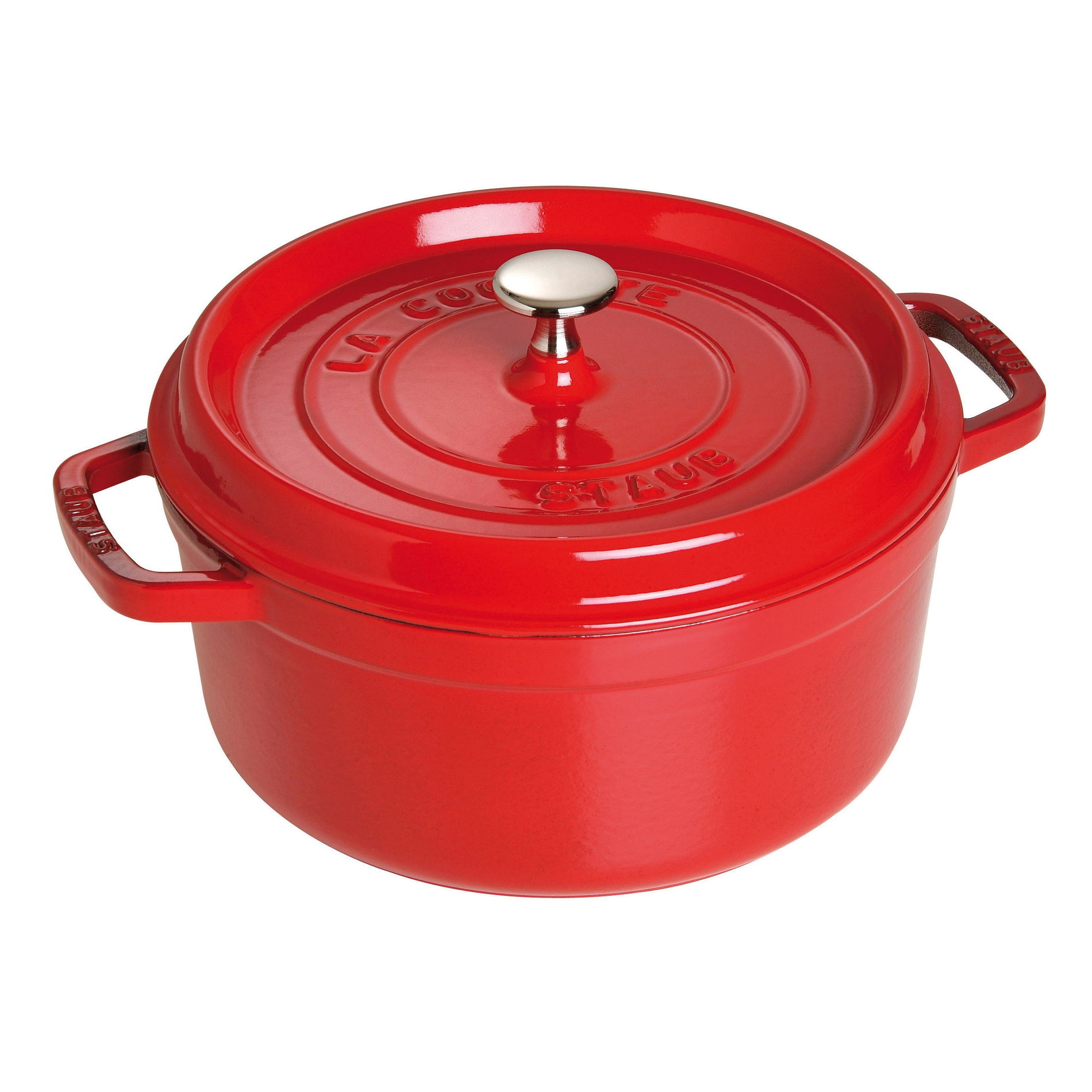 STAUB La Cocotte 3,8 l červený – litinový hrnec s pokličkou