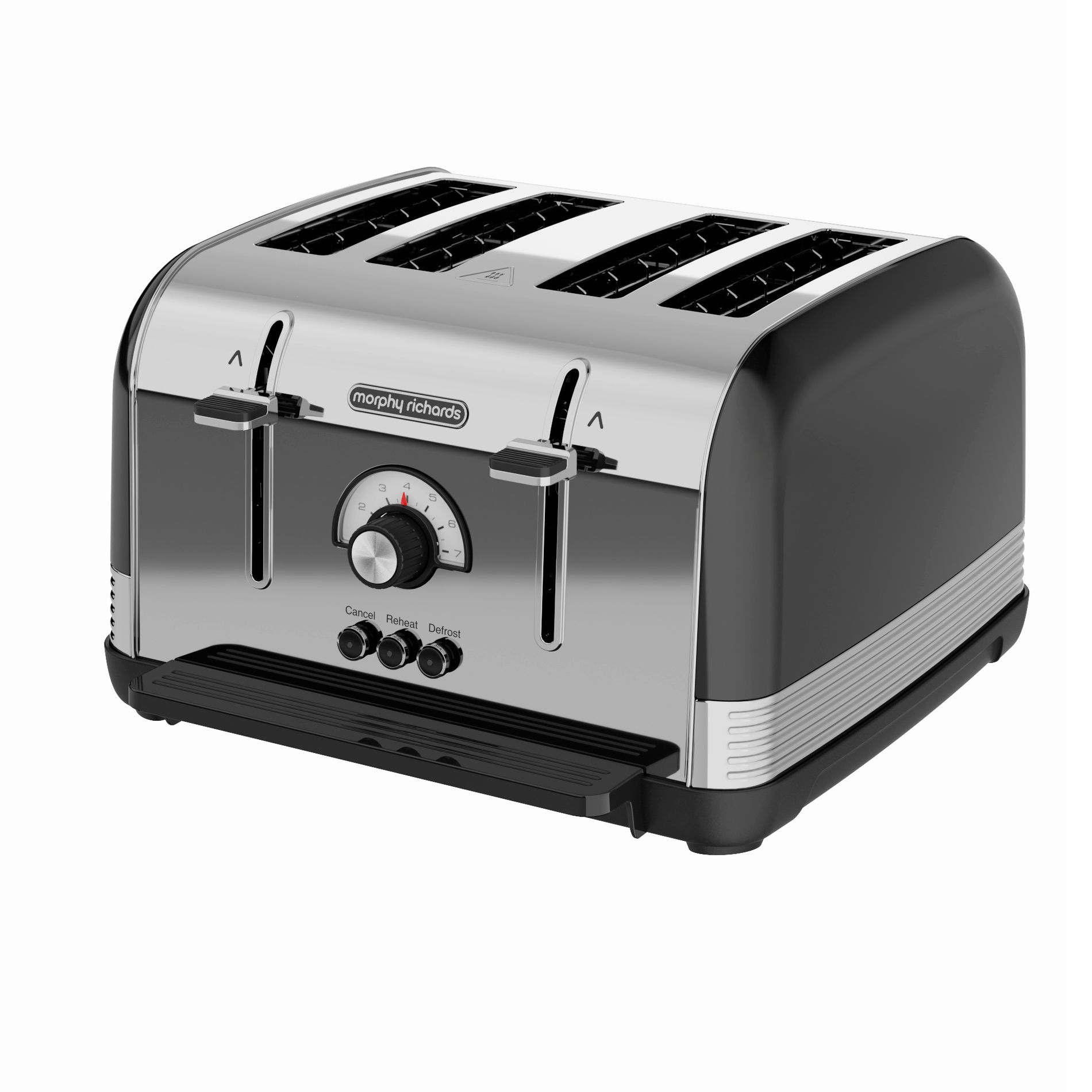 MORPHY RICHARDS Venture 1800 W čierna - hriankovač / elektrický sendvičovač z nehrdzavejúcej ocele