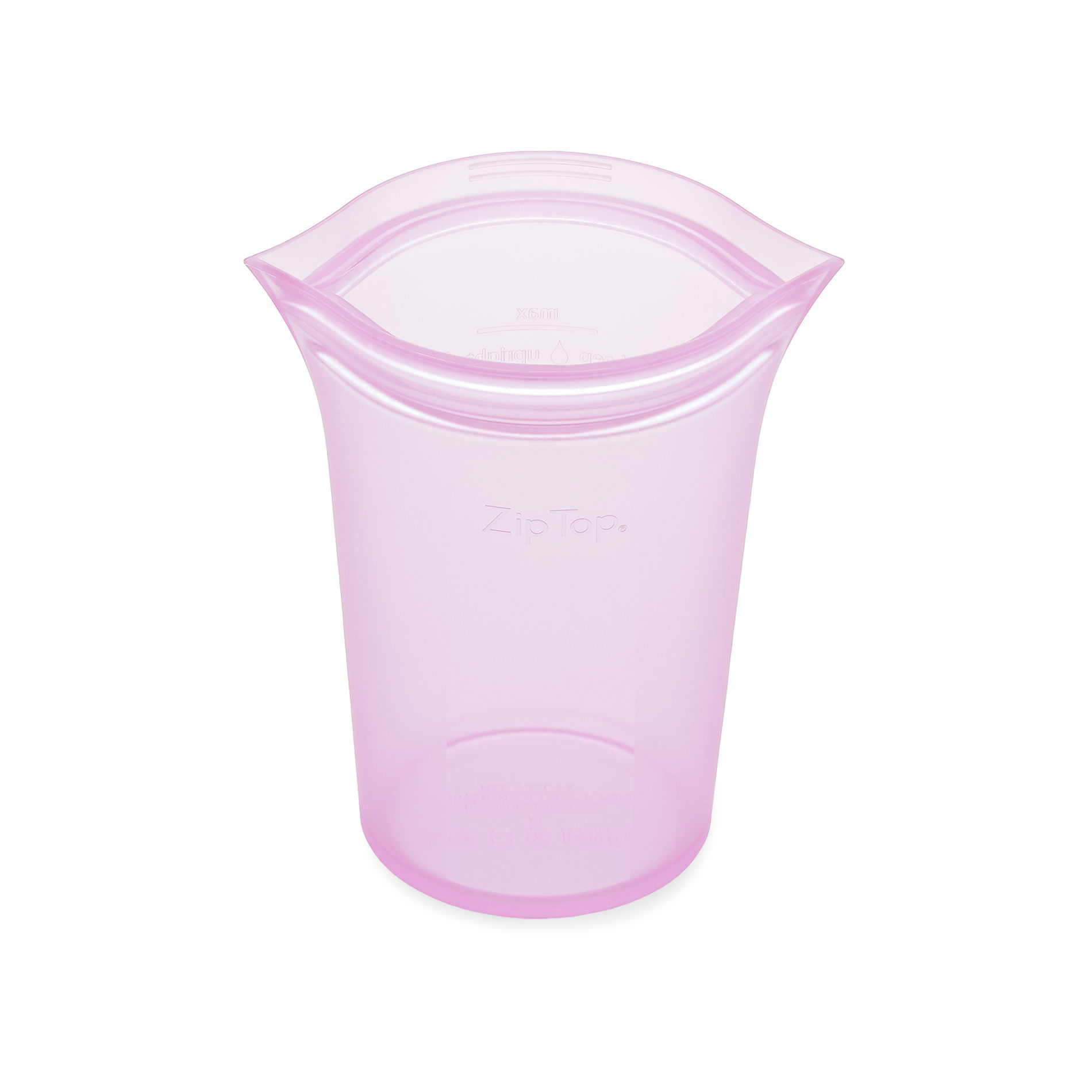 ZIP TOP Cups Levandule 0,71 l růžová - znovu uzavíratelný sáček na potraviny