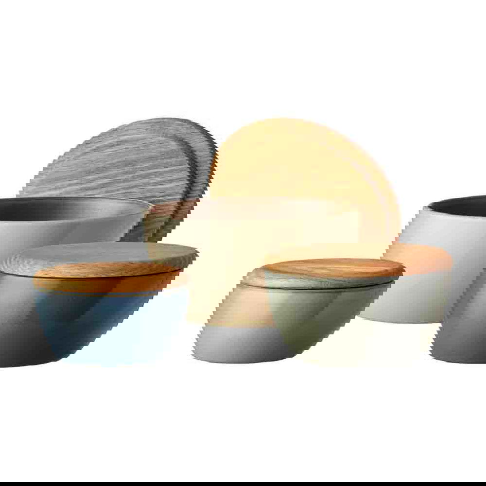 Keramické misky / šalátové misky BITZ STONEWARE s pokrievkami 3 ks.