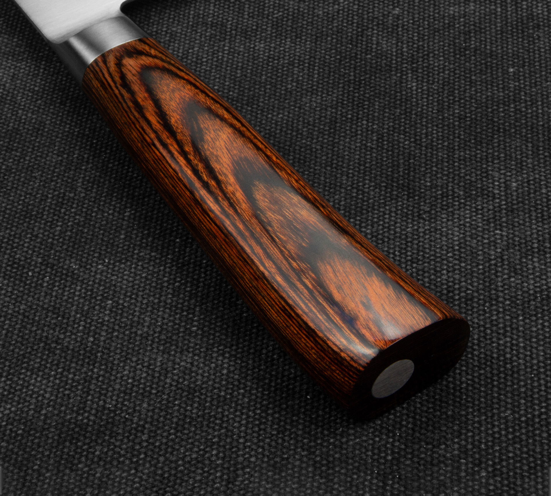 TAMAHAGANE San VG-5 Brown 17,5 cm - japonský nôž Santoku z nehrdzavejúcej ocele