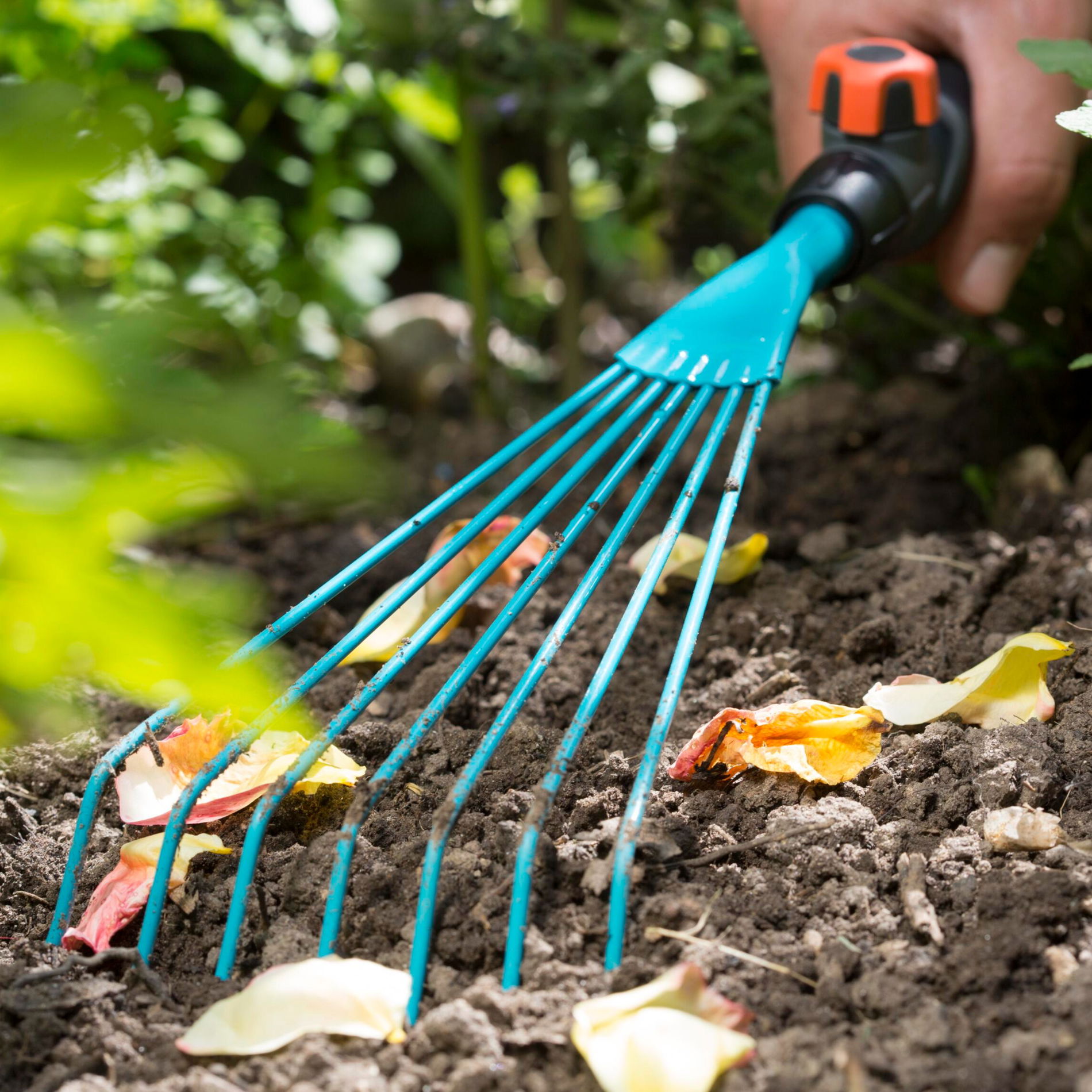 GARDENA Combisystem Small Rake tyrkysová - oceľové hrable
