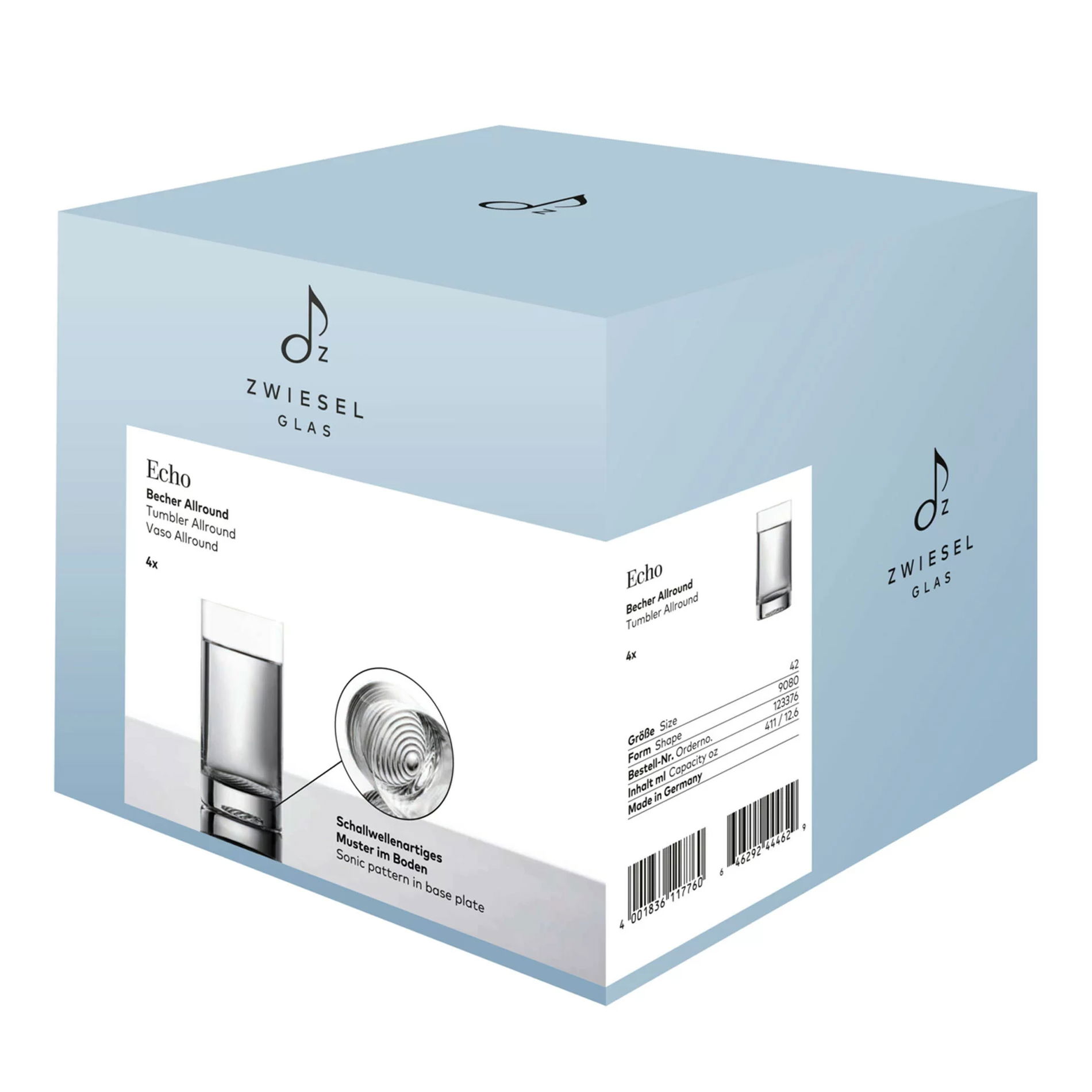 ZWIESEL GLAS Echo Longdrink 480 ml 4 ks. - sklenice na nápoje a drinky z křišťálu