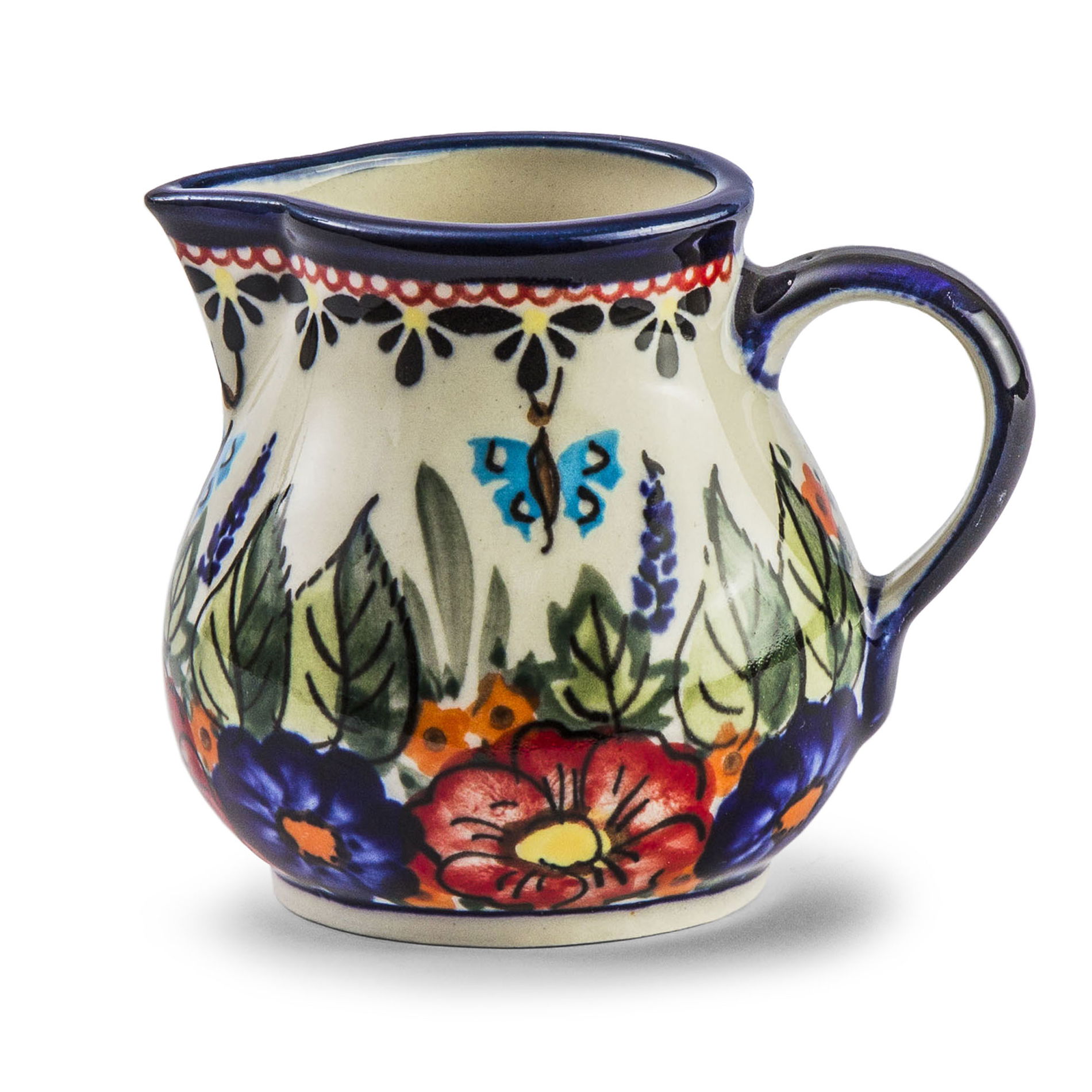 Keramická konvička na mléko Bolesławiec 170 ml - dek. 149 ART.