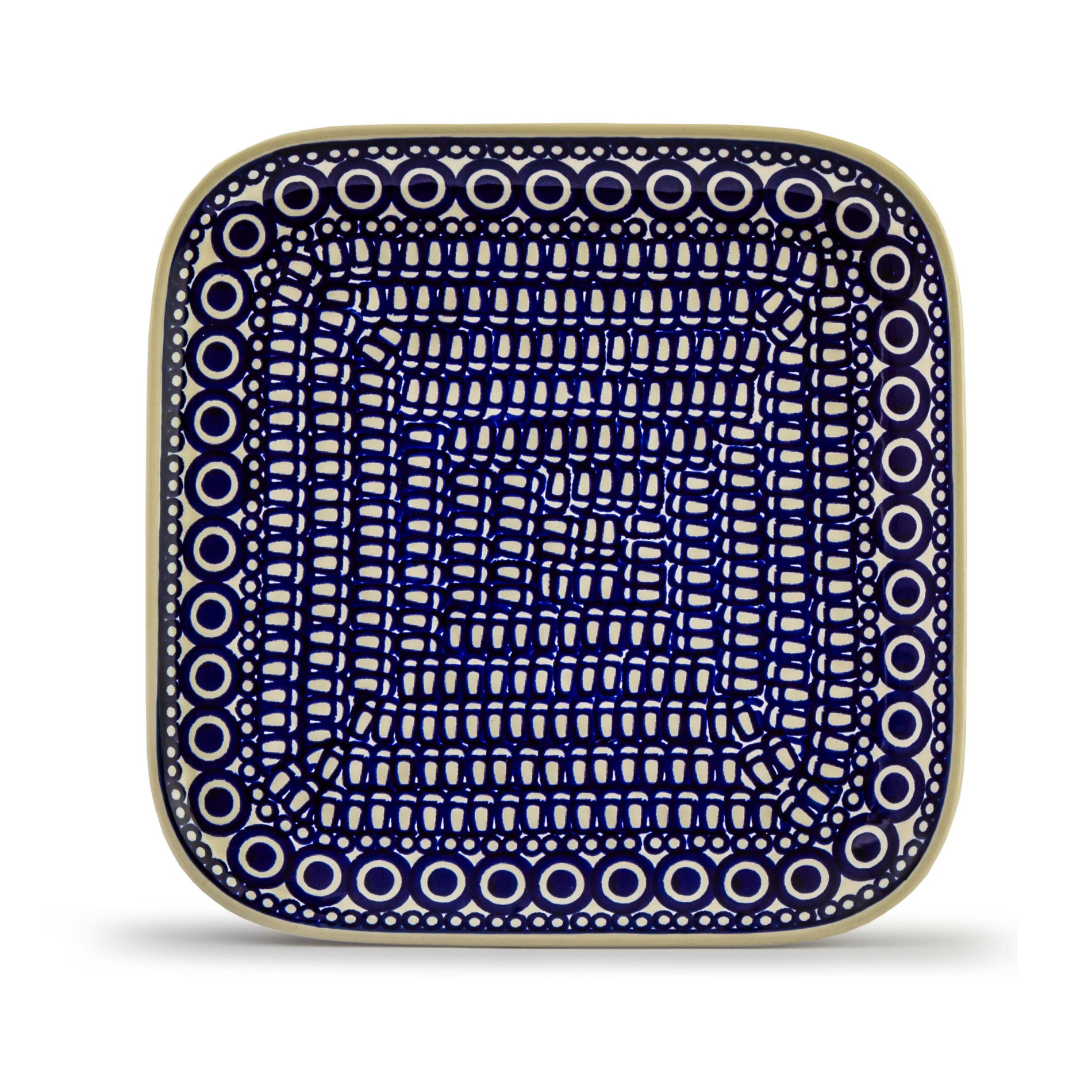 Talerz obiadowy płytki Manufaktura Bolesławiec 25,5 x 25,5 cm - dek. 13