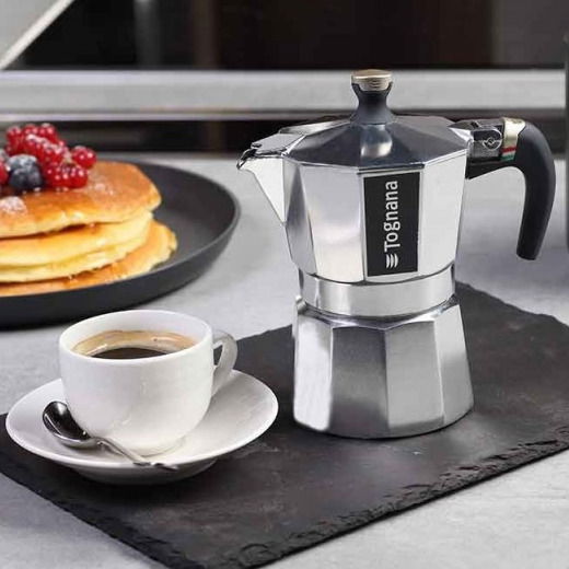 TOGNANA Italika Premium na 2 filiżanki espresso (2 tz) - kawiarka aluminiowa ciśnieniowa