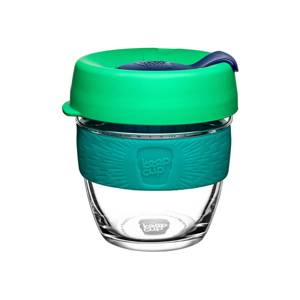 KEEPCUP Brew Floret 227 ml - skleněný hrnek (sklenice) s pokličkou