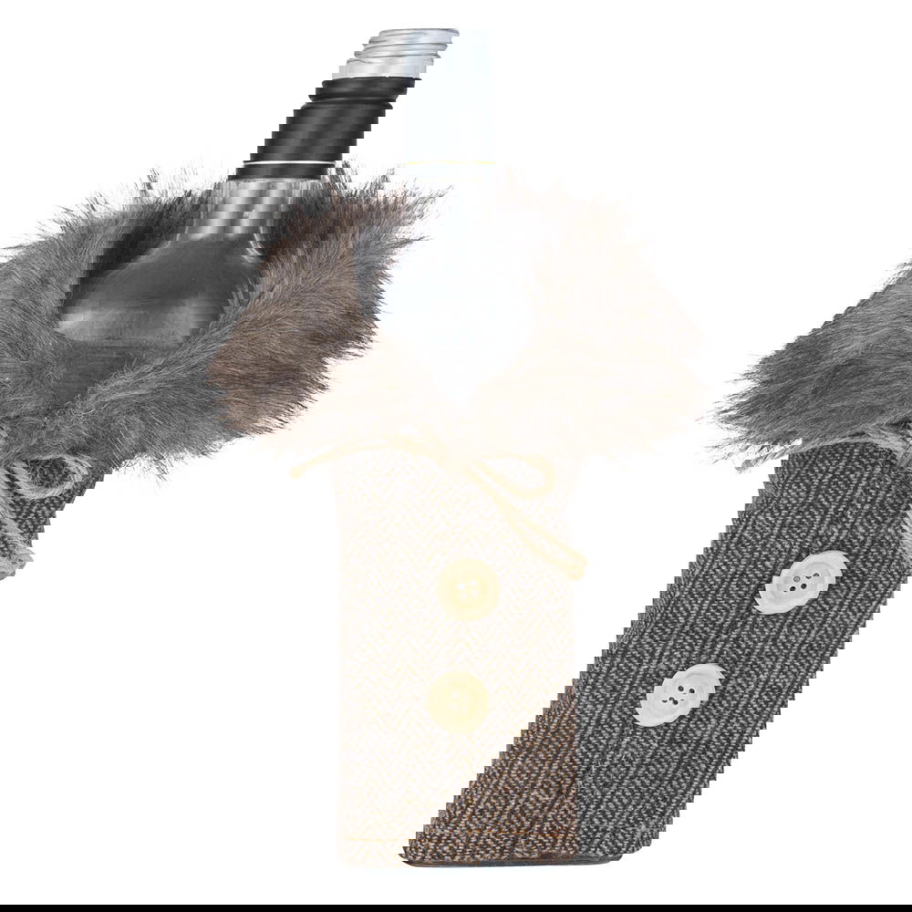 Vianočný obal na fľašu z polyesteru 17 cm