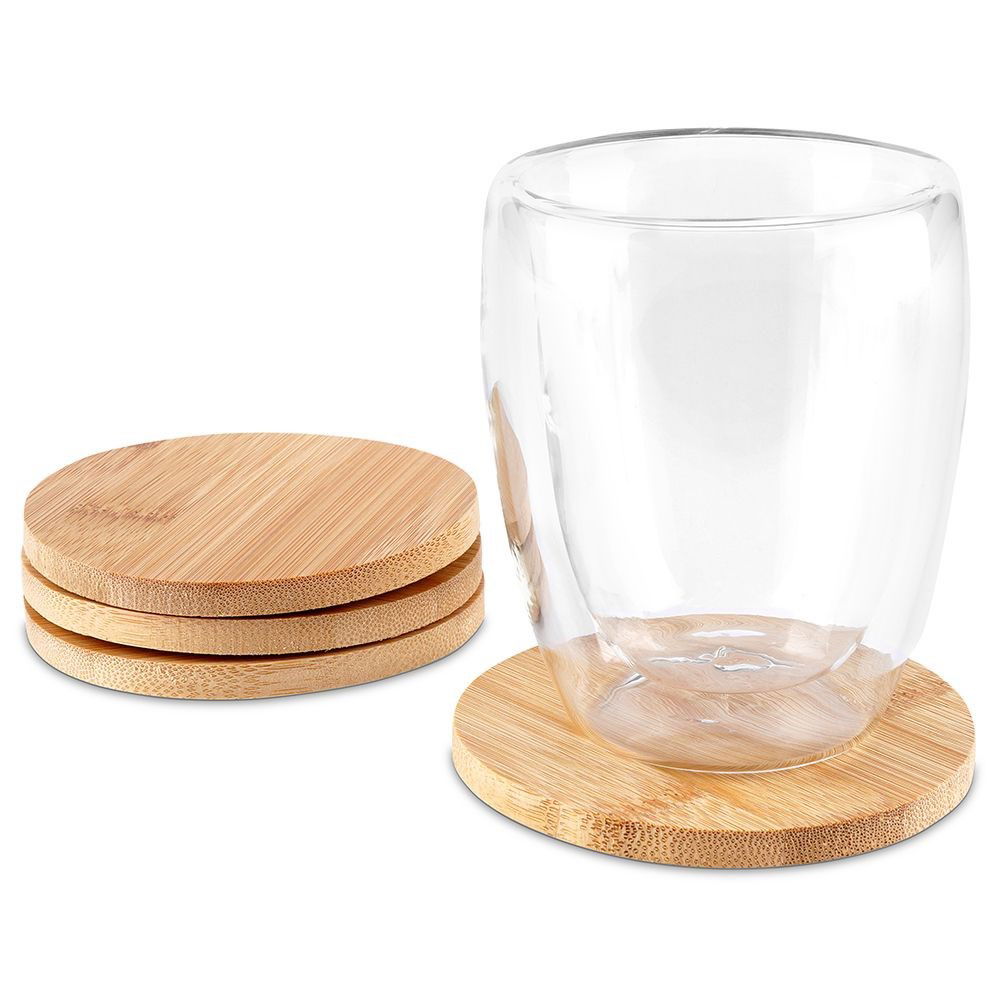 Podtácky pod hrnek bambusové EXCELLENT HOUSEWARE 4 ks.