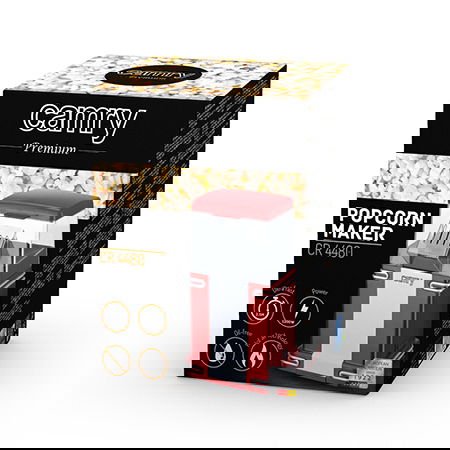 CAMRY Popcorn Maker Las Vegas 1200 W bílé - plastové zařízení na popcorn