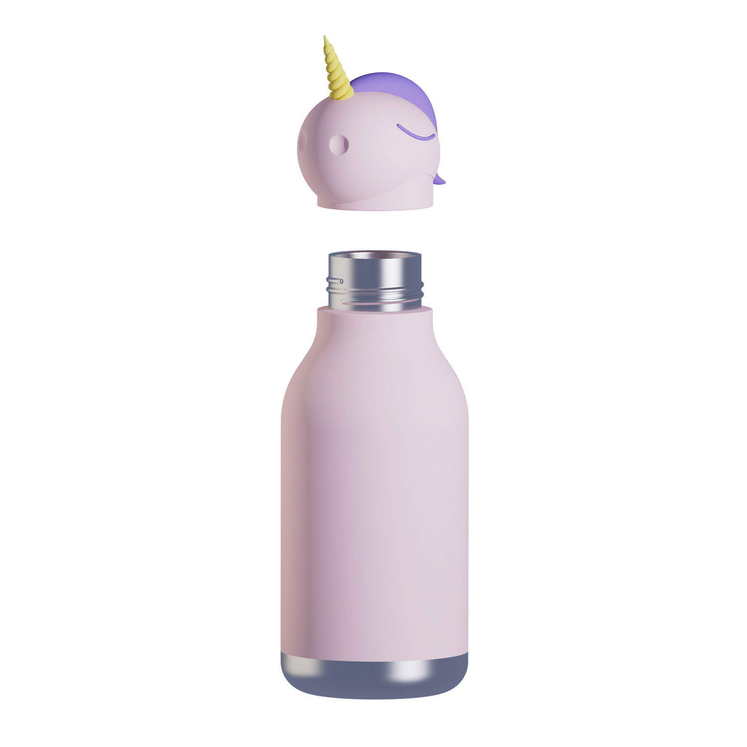ASOBU Bestie Bottle Unicorn 0,46 l - butelka termiczna dla dzieci ze słomką