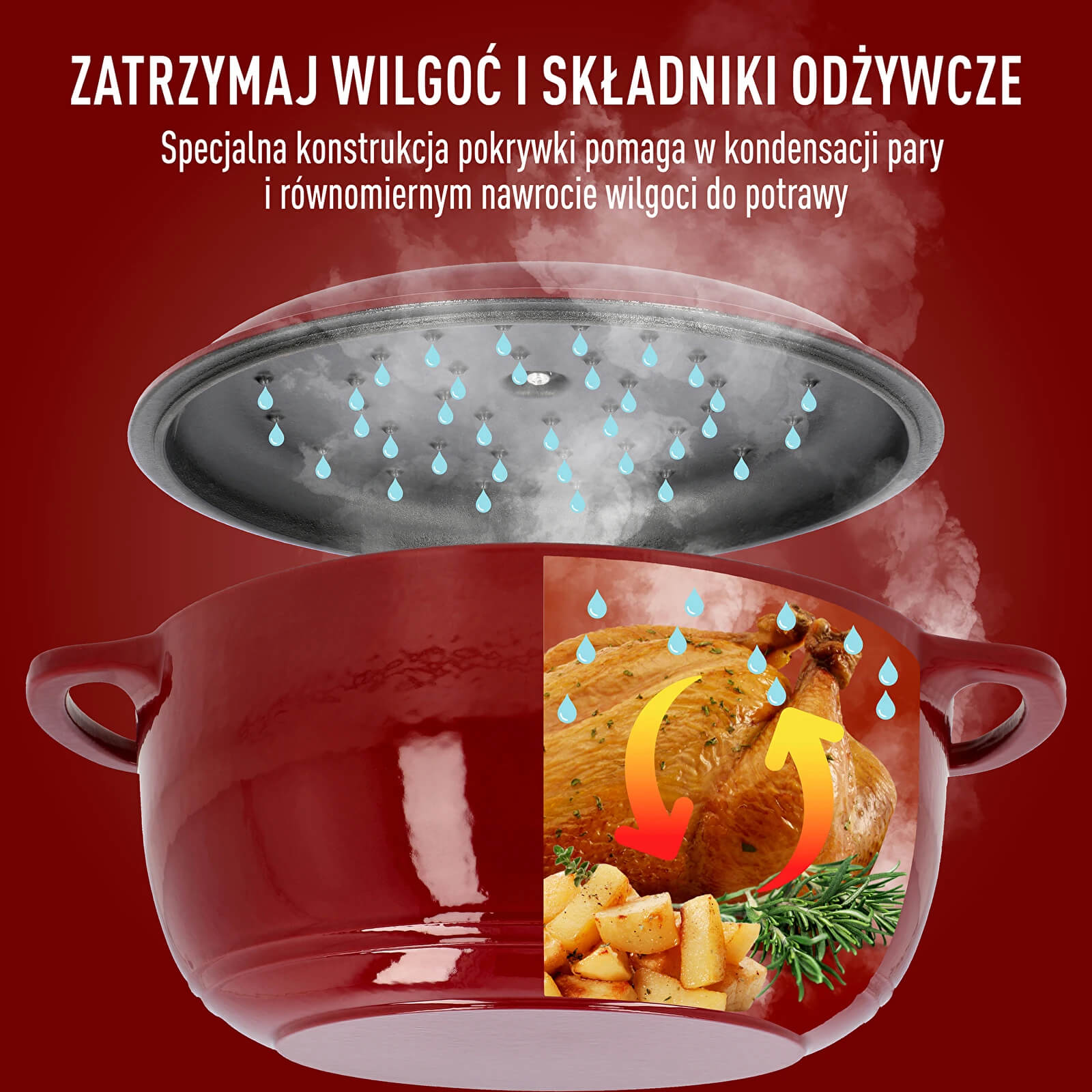 BROWIN Bordový 5,8 l - smaltovaný liatinový hrniec