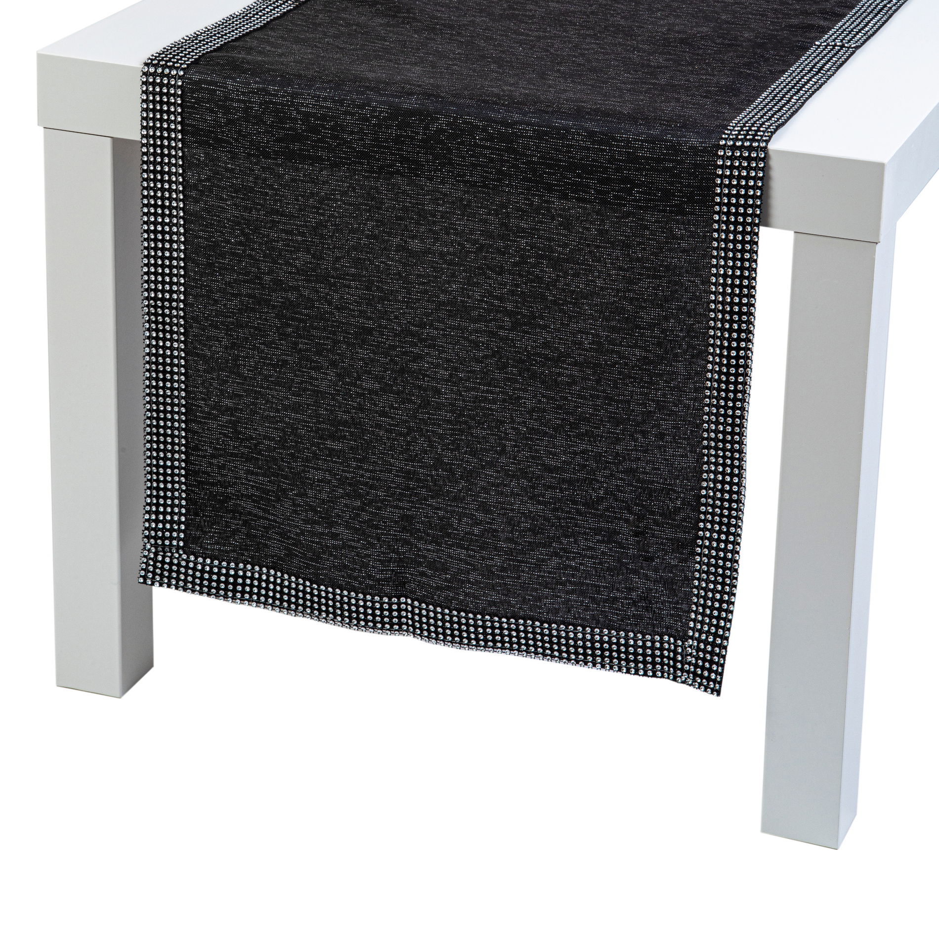 Obrus na stôl z polyesteru JEDEKA MARGO 921 SILVER ČIERNY 50 x 100 cm