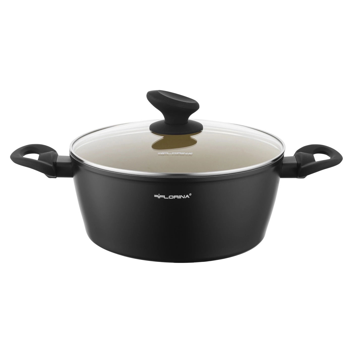 Garnek aluminiowy nieprzywierający z pokrywką FLORINA AMVEGAN 3,6 l