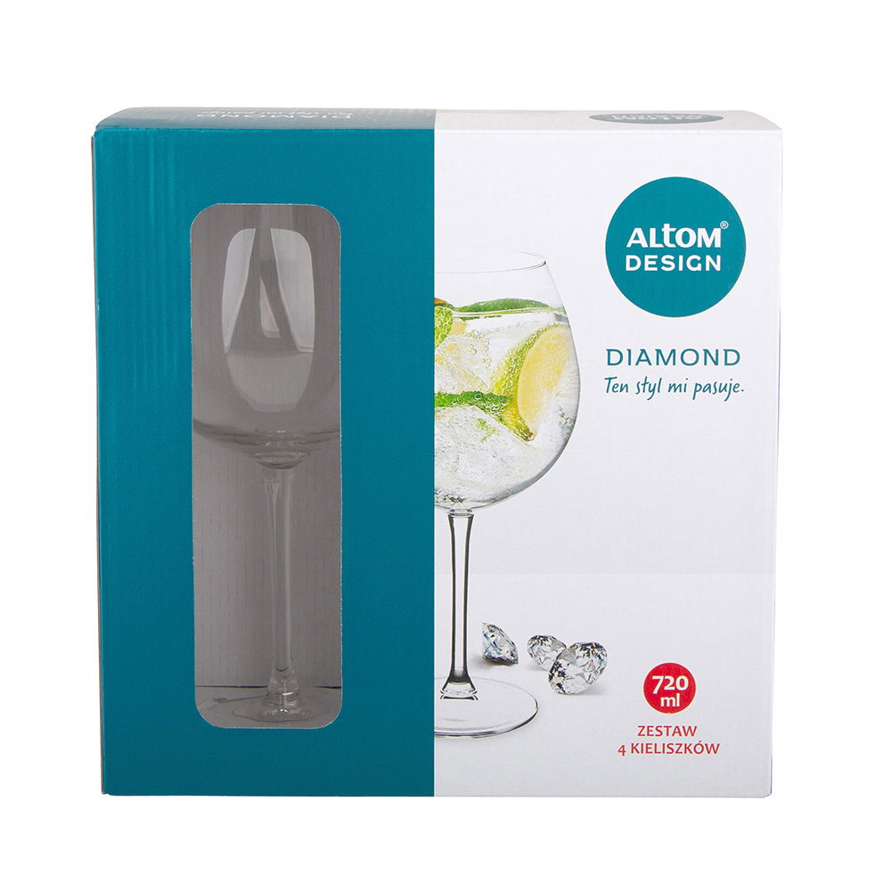Sklenice na červené víno ROYAL LEERDAM DIAMOND 720 ml 4 ks.