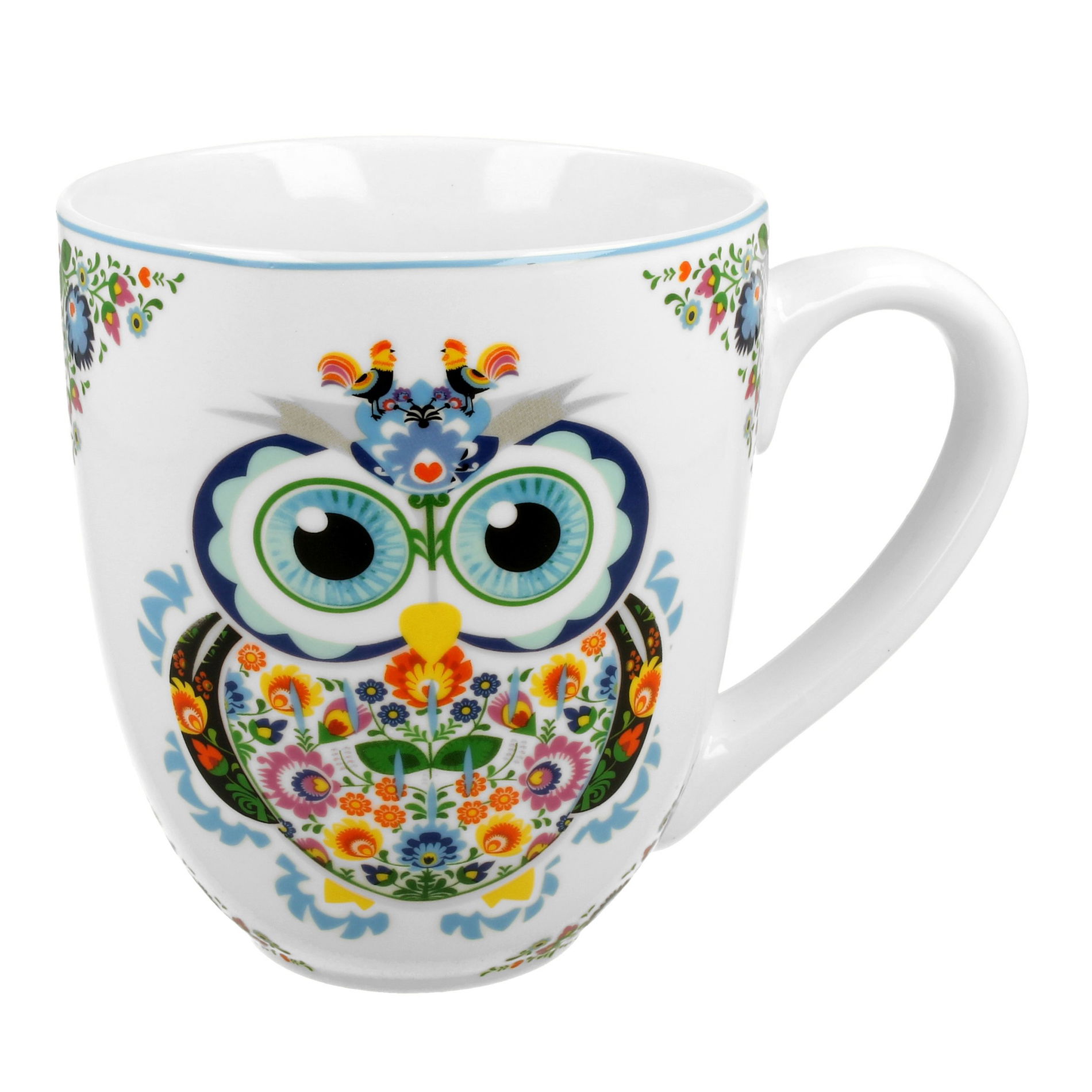 Kubek duży porcelanowy DUO ETNO SOWA 1000 ml