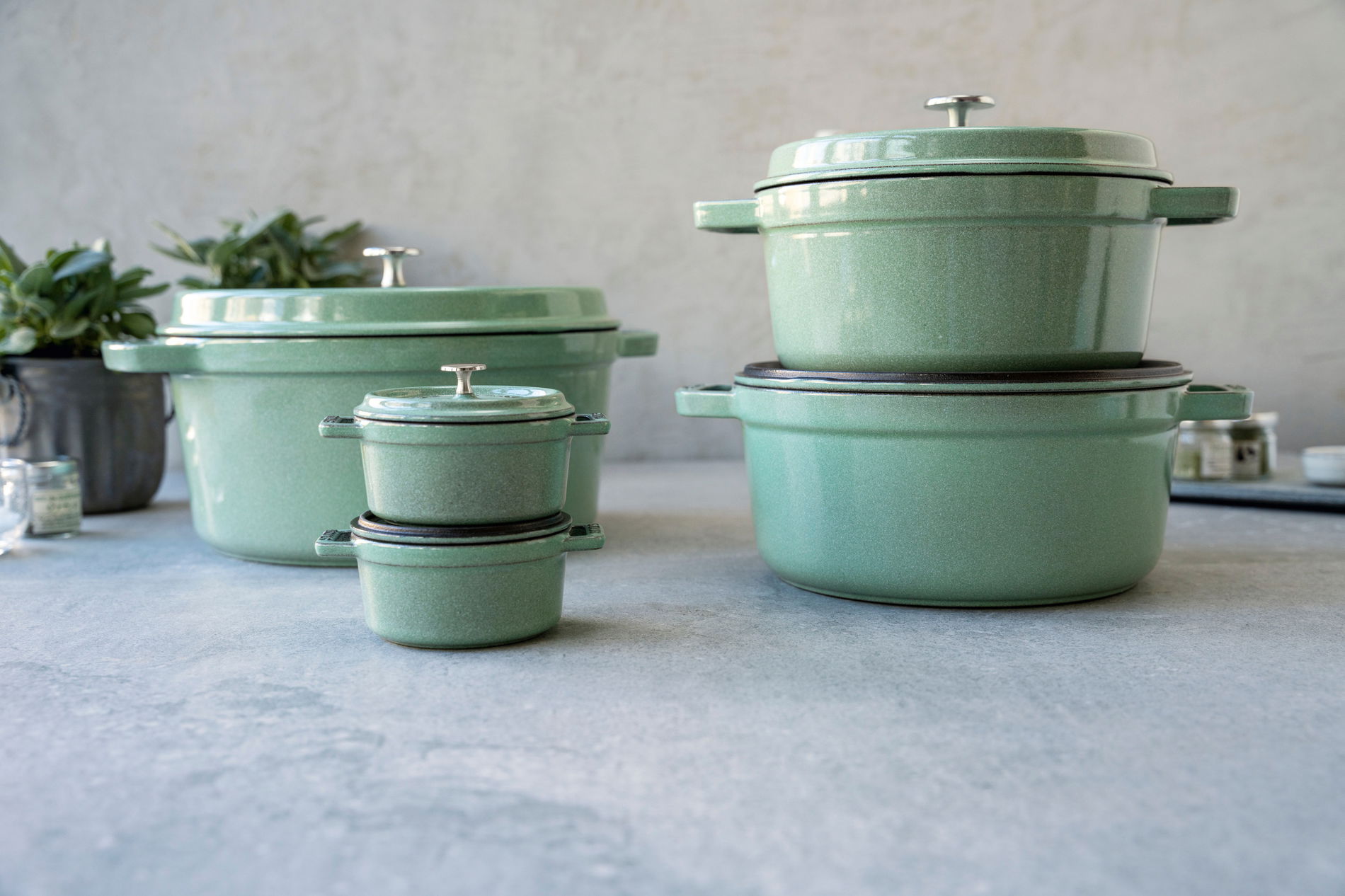 STAUB La Cocotte 6,7 l mint - litinový hrnec s poklicí