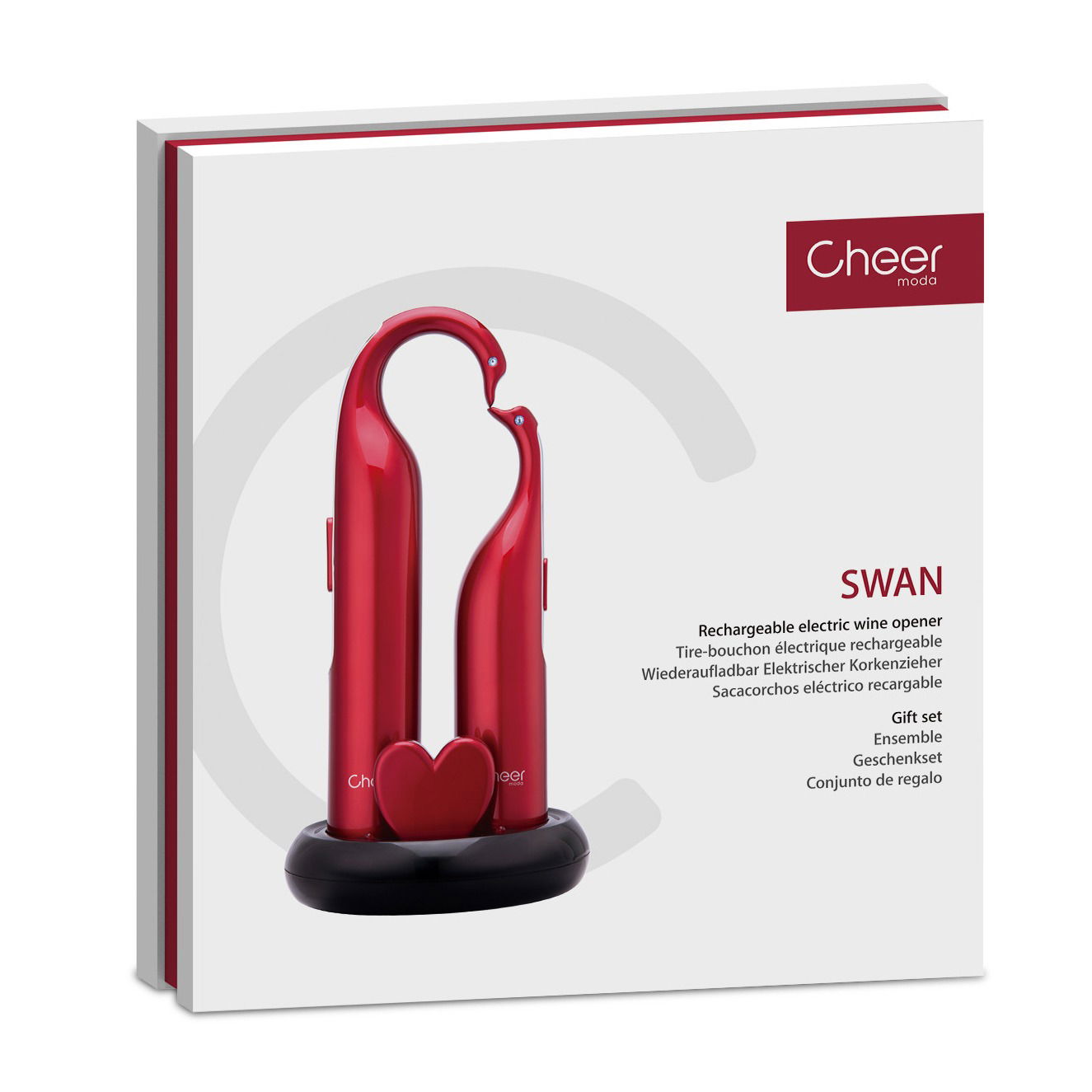 CHEER MODA Swan 5 el. - sada příslušenství k vínu