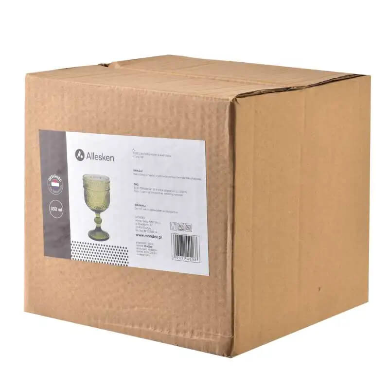 Kieliszki do napojów ELISE GREEN 330 ml 4 szt.