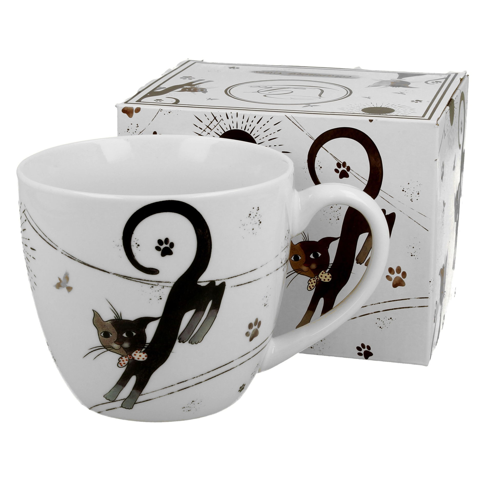 Porcelánový hrnček DUO ANIMALS CHARMING CATS 460 ml