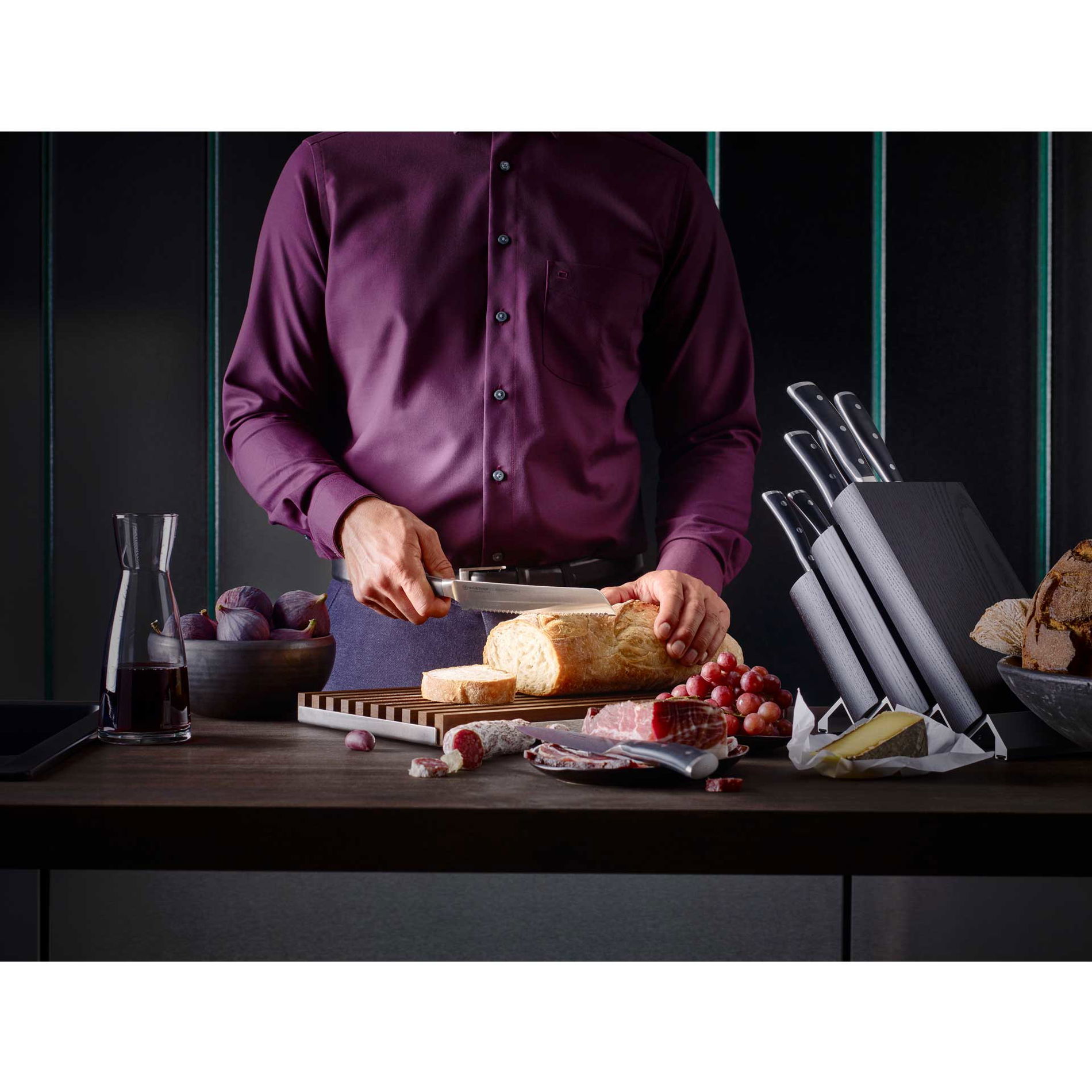 WÜSTHOF Classic Ikon 17 cm - nóż japoński Santoku ze stali nierdzewnej