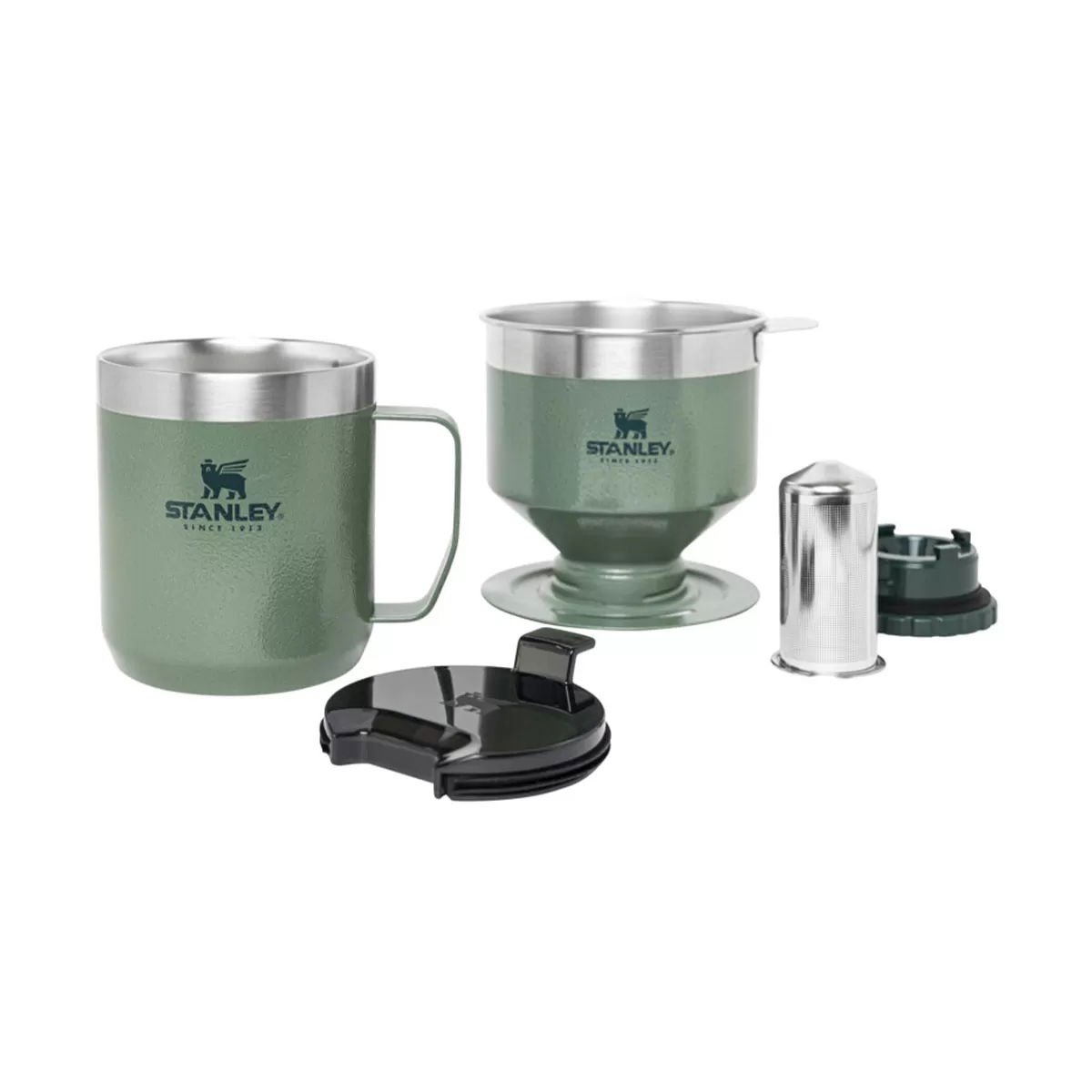 STANLEY Classic zelený – nerezový dripper/filtr na kávu s hrnkem