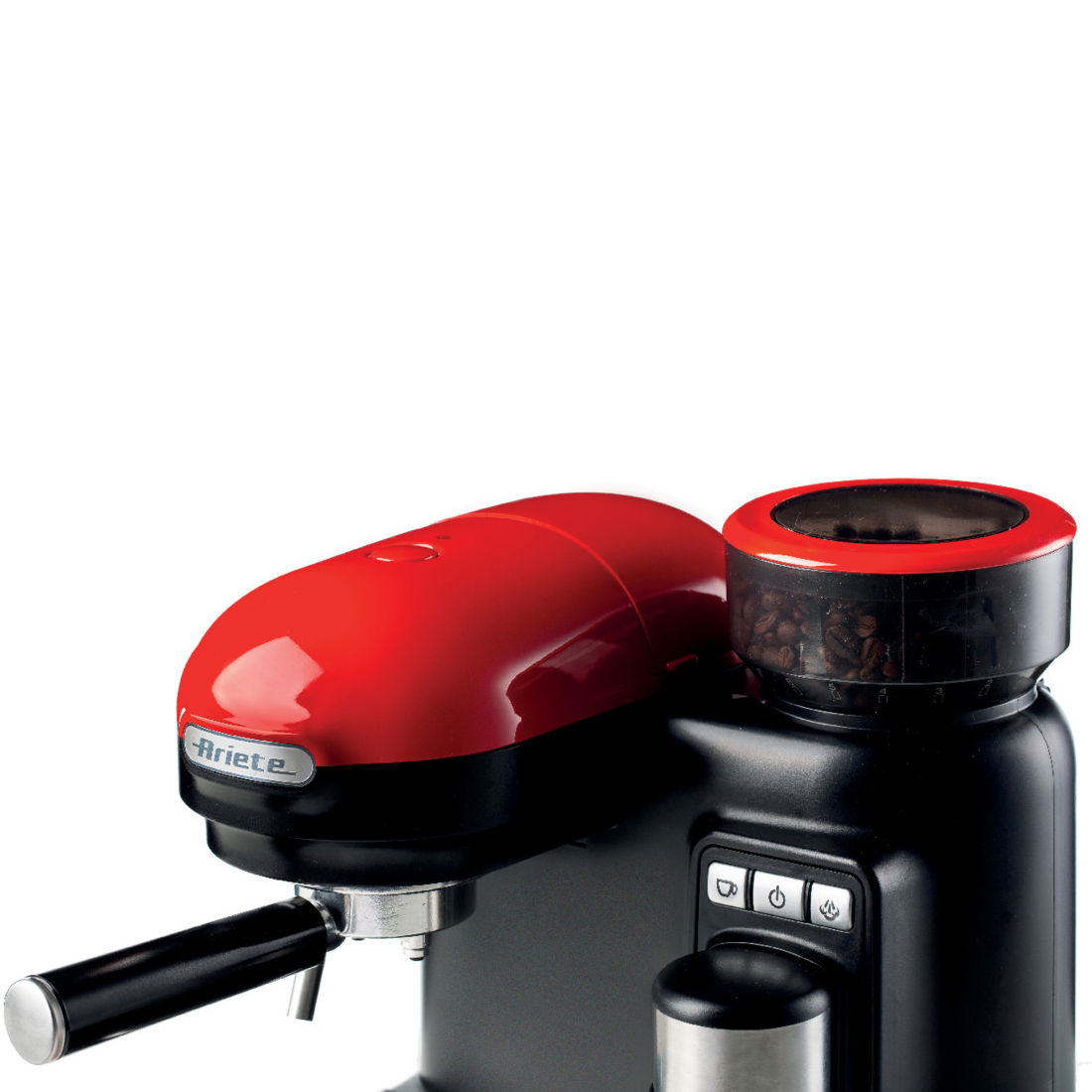 ARIETE Espresso Moderna 1080 W červeno-černý - kovový tlakový kávovar