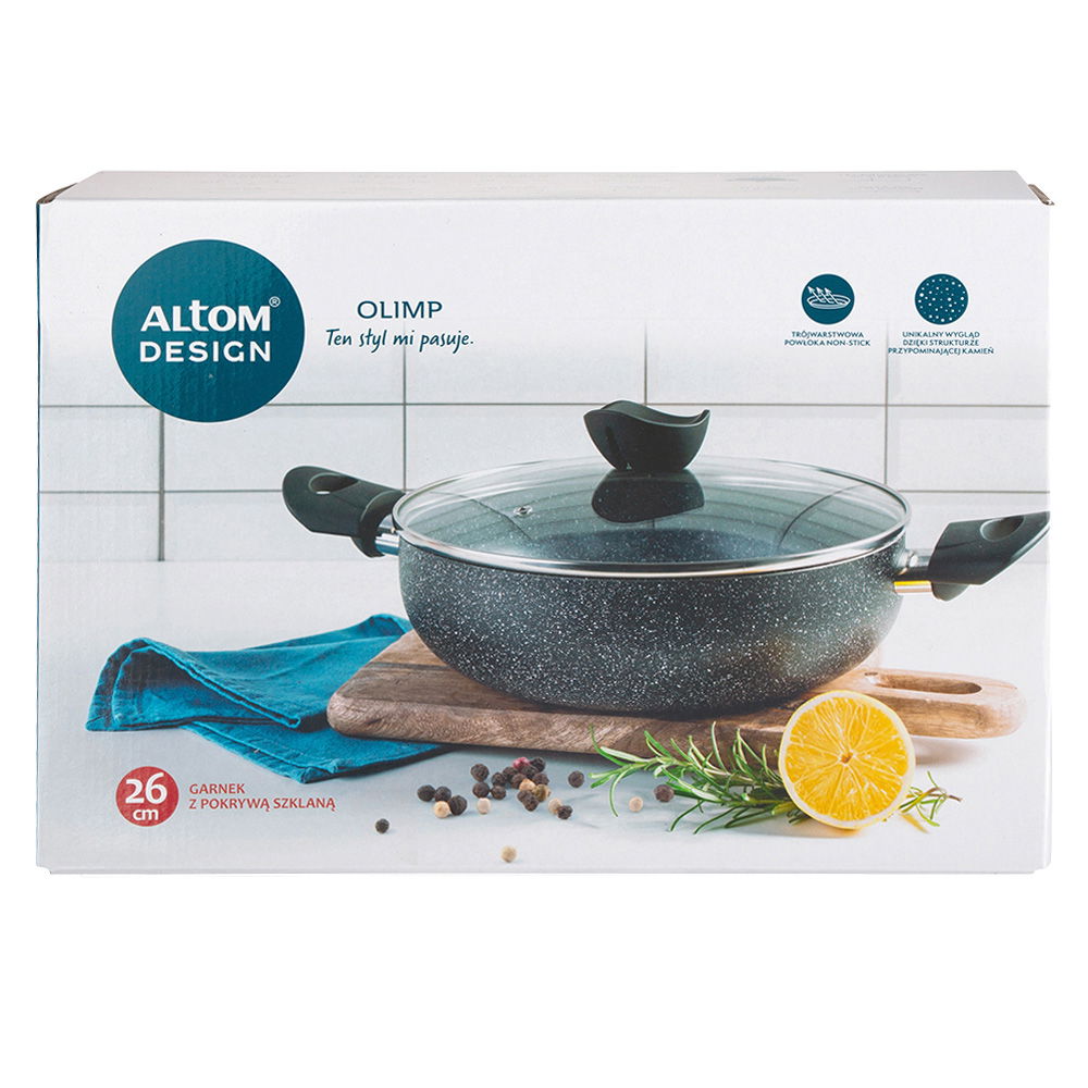 Garnek aluminiowy z pokrywką OLIMP 3,4 l