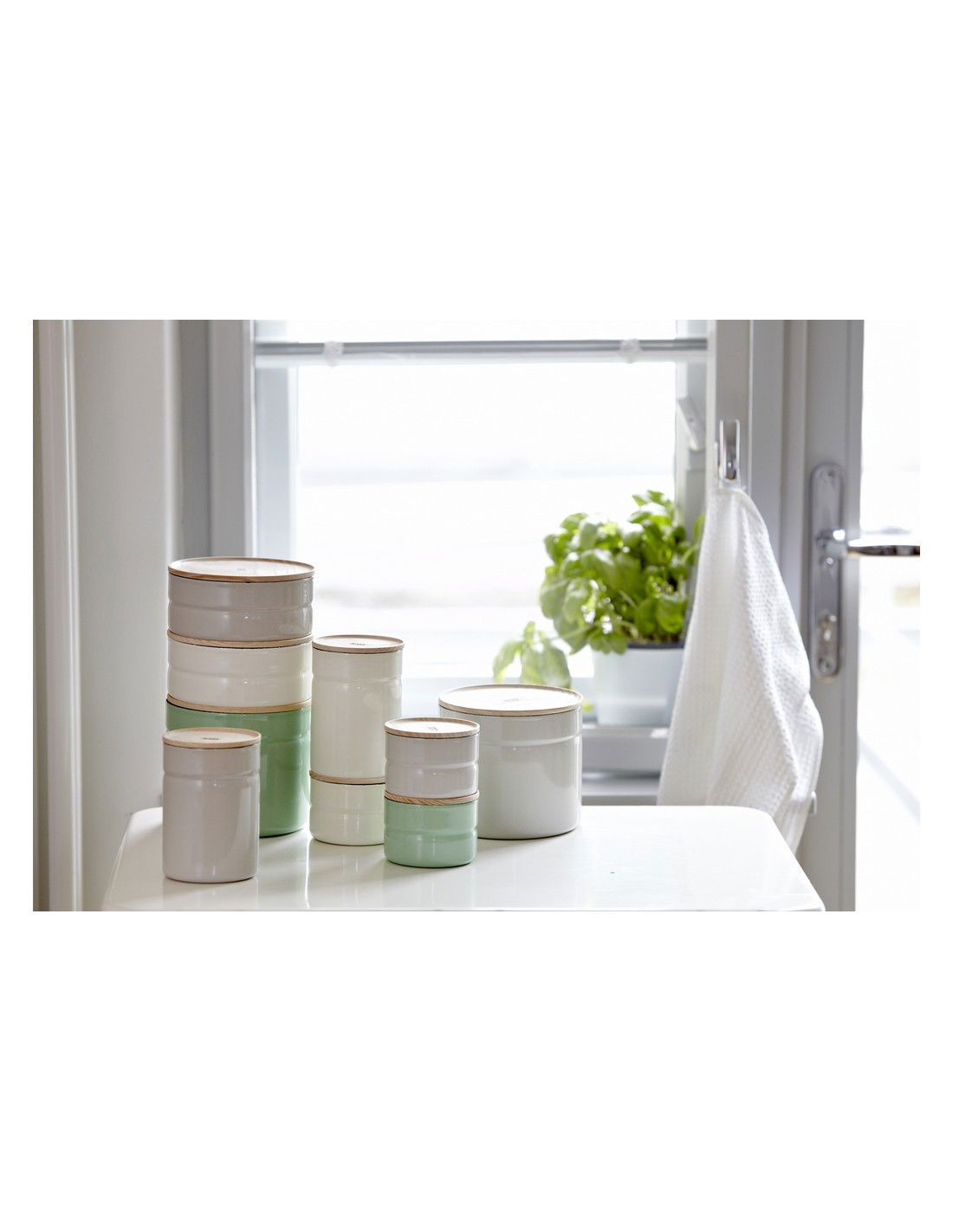 RIESS Light Grey 2,2 l - smaltovaná nádoba s poklicí