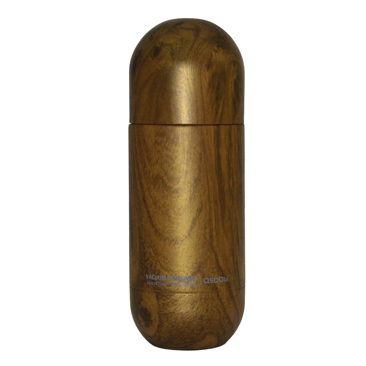 ASOBU ORB Wood 0,42 l - termoska z nerezové oceli