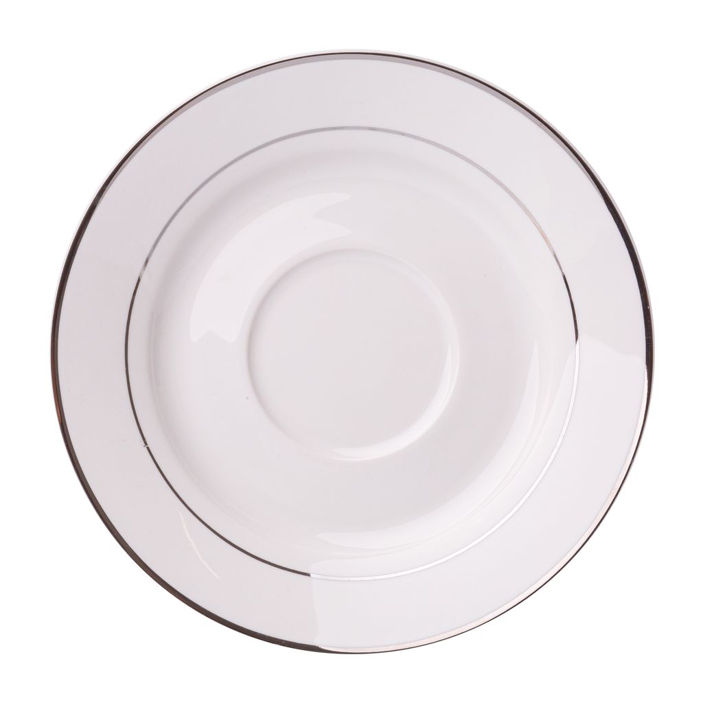 AMBITION Aura Silver 15,5 cm - porcelánový tanierik / podšálka AMBITION Aura Silver 15,5 cm - porcelánový tanierik / podšálka