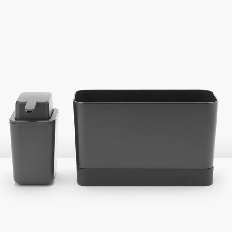 BRABANTIA SinkSide czarny - organizer do zlewu z dozownikiem płynu plastikowy