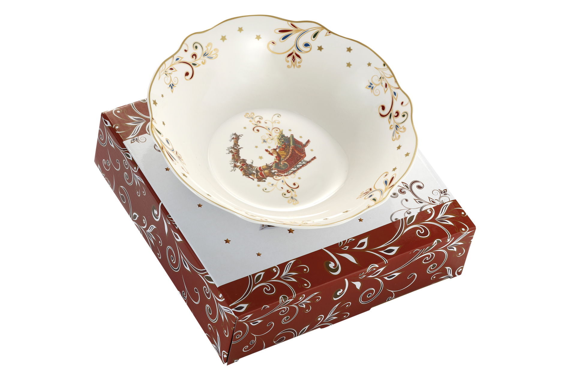 Porcelánová mísa / vánoční salátová mísa SANIE 23,5 cm