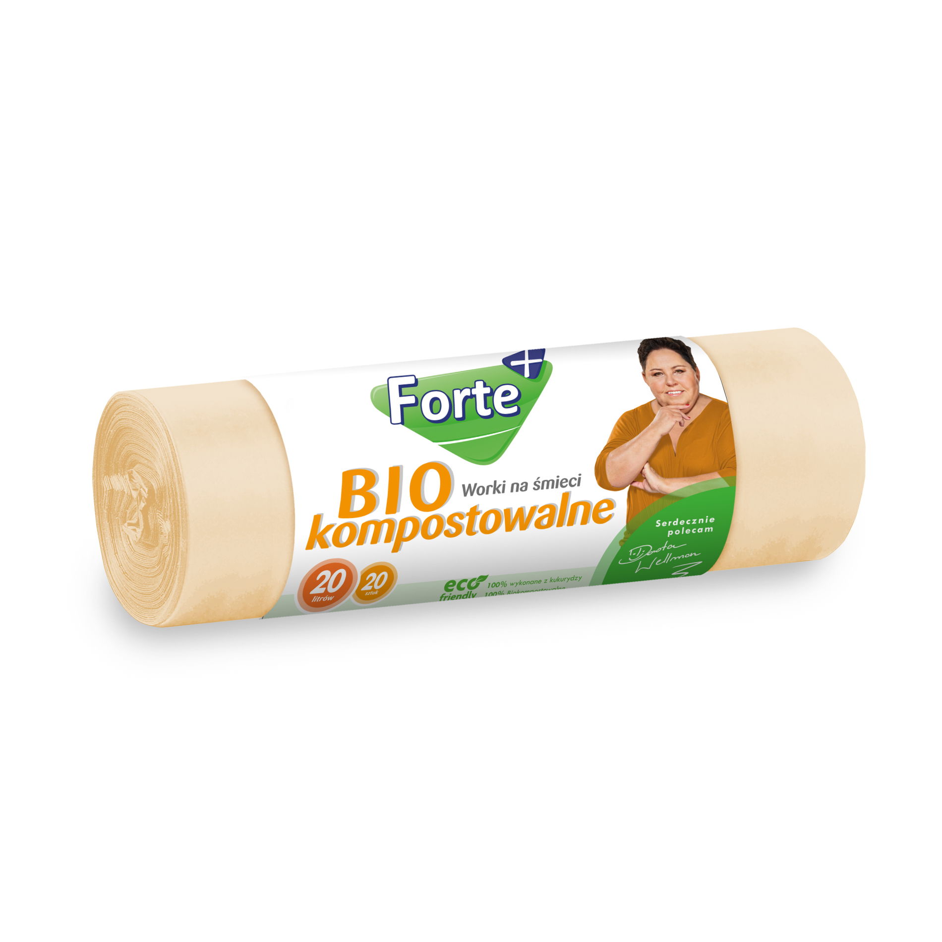 FORTE+ biologicky rozložitelné pytle na odpadky 20 l 20 ks.