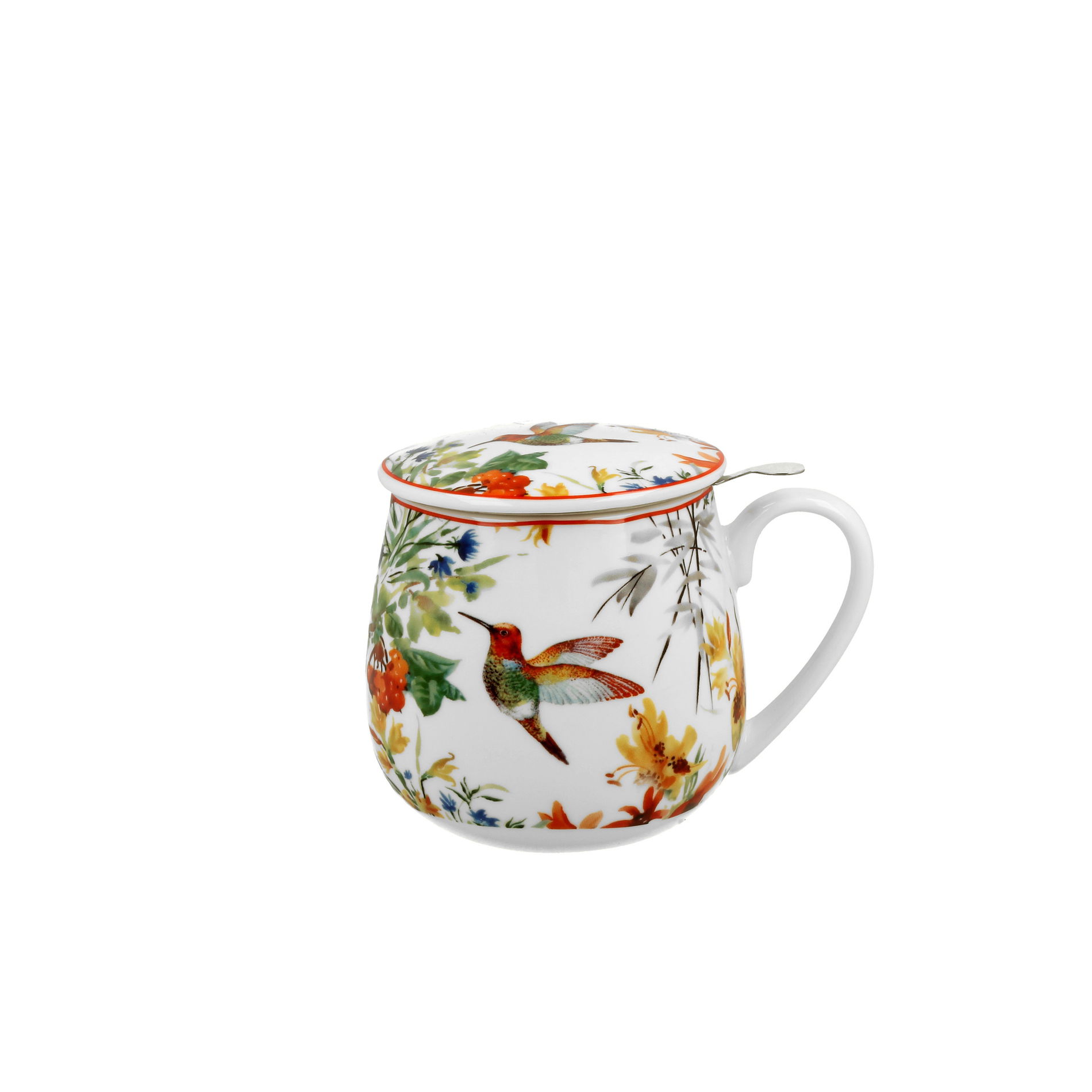 Kubek porcelanowy z zaparzaczem DUO LINEA 430 ml