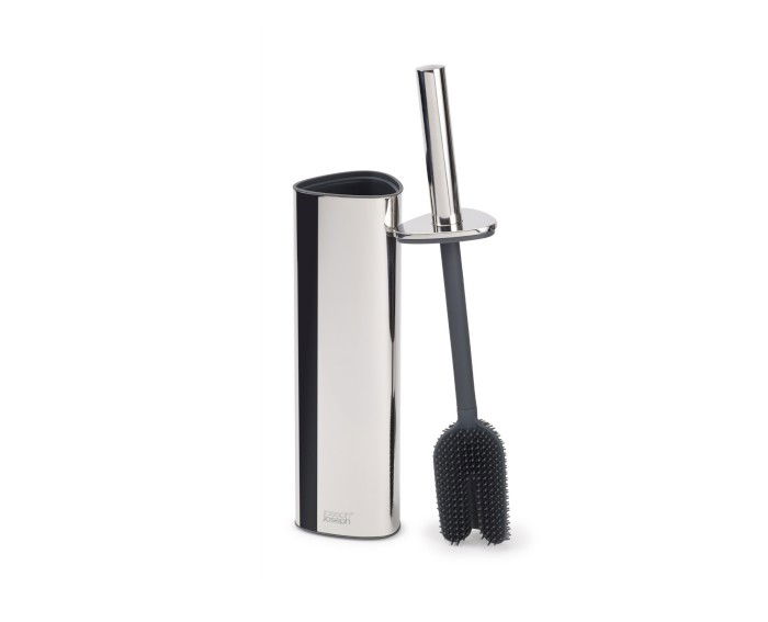 JOSEPH JOSEPH Easy Dtore Luxe Flex 360 - szczotka do wc z pojemnikiem ze stali nierdzewnej