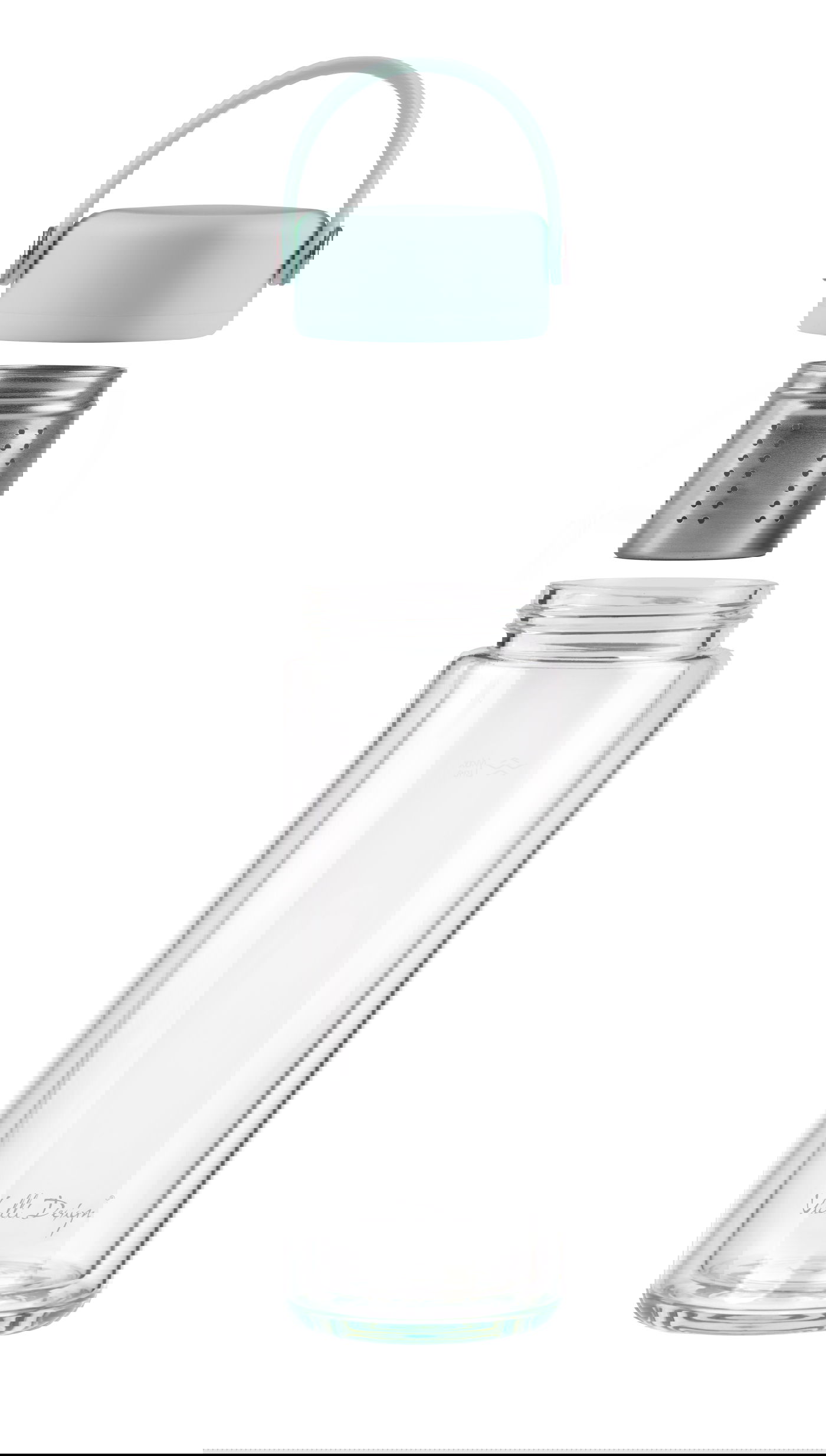 VIALLI DESIGN Fuori 0,35 l - butelka szklana z podwójną ścianką i zaparzaczem