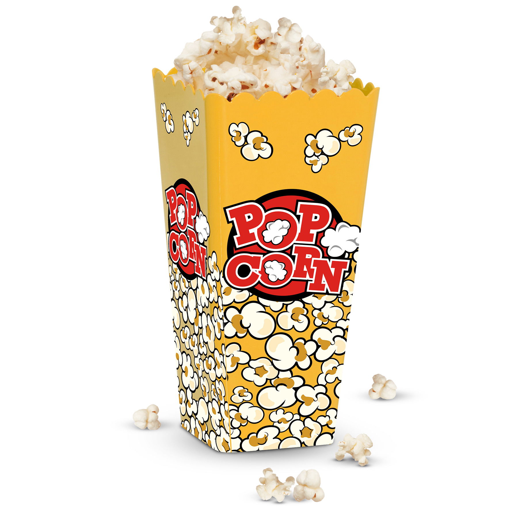 Plastový popcornový kontajner POPCORN GOLD ŽLTÝ 1 l