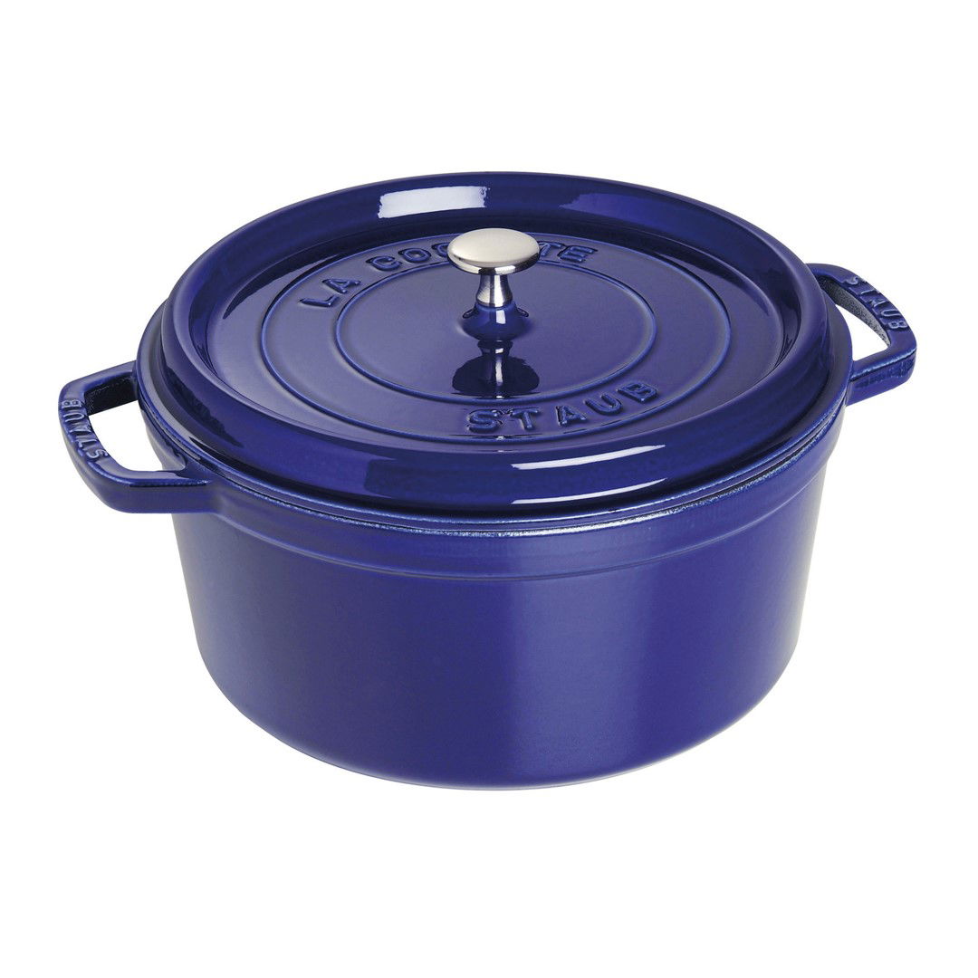 STAUB LA COCOTTE 28 cm / 6.7 l - okrúhly liatinový hrniec na indukciu, tmavomodrý