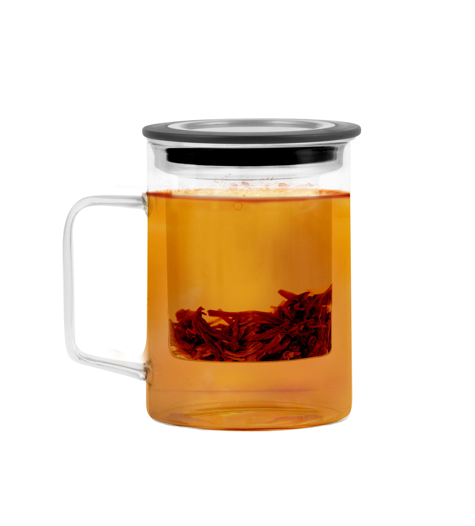 VIALLI DESIGN Diva 300 ml - szklany kubek z zaparzaczem i pokrywką