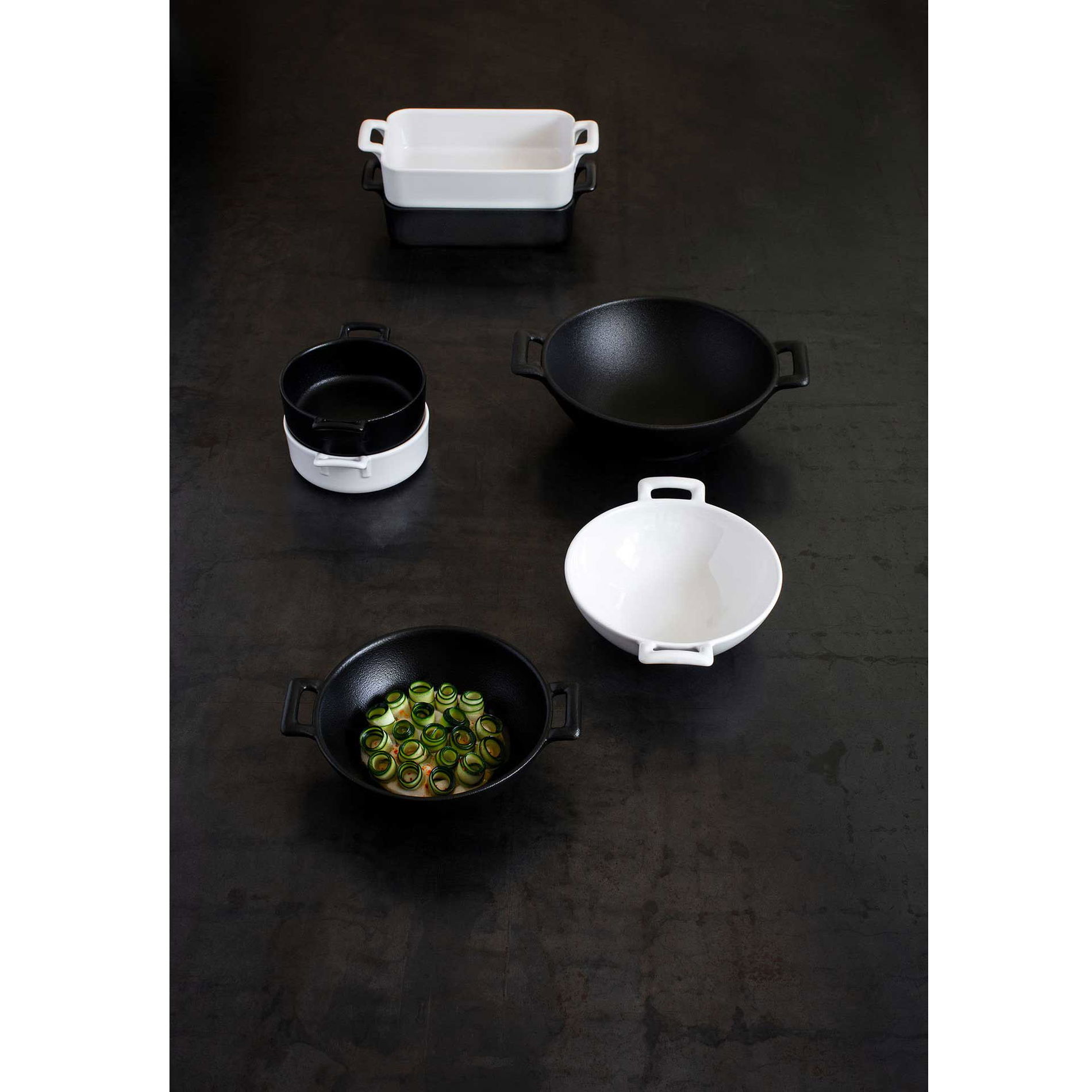 REVOL Belle Cuisine Noir 290 ml - kokilka / naczynie do zapiekania porcelanowe