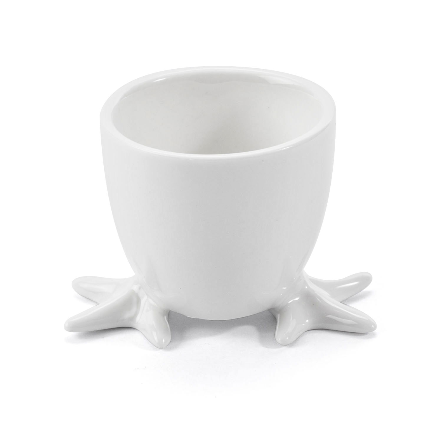 Porcelánový kalíšek na vejce TLAPKY BÍLÝ