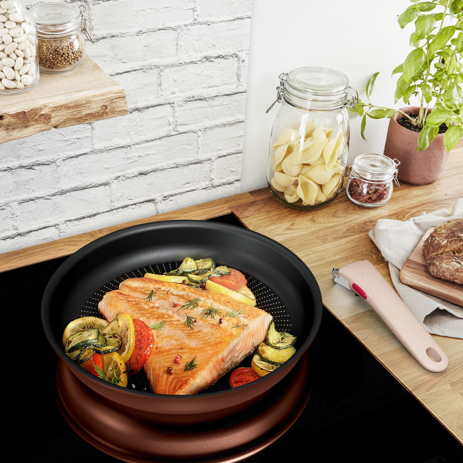 TEFAL Ingenio Eco Respect 2 ks - sada nepřilnavých pánví s odnímatelnou rukojetí