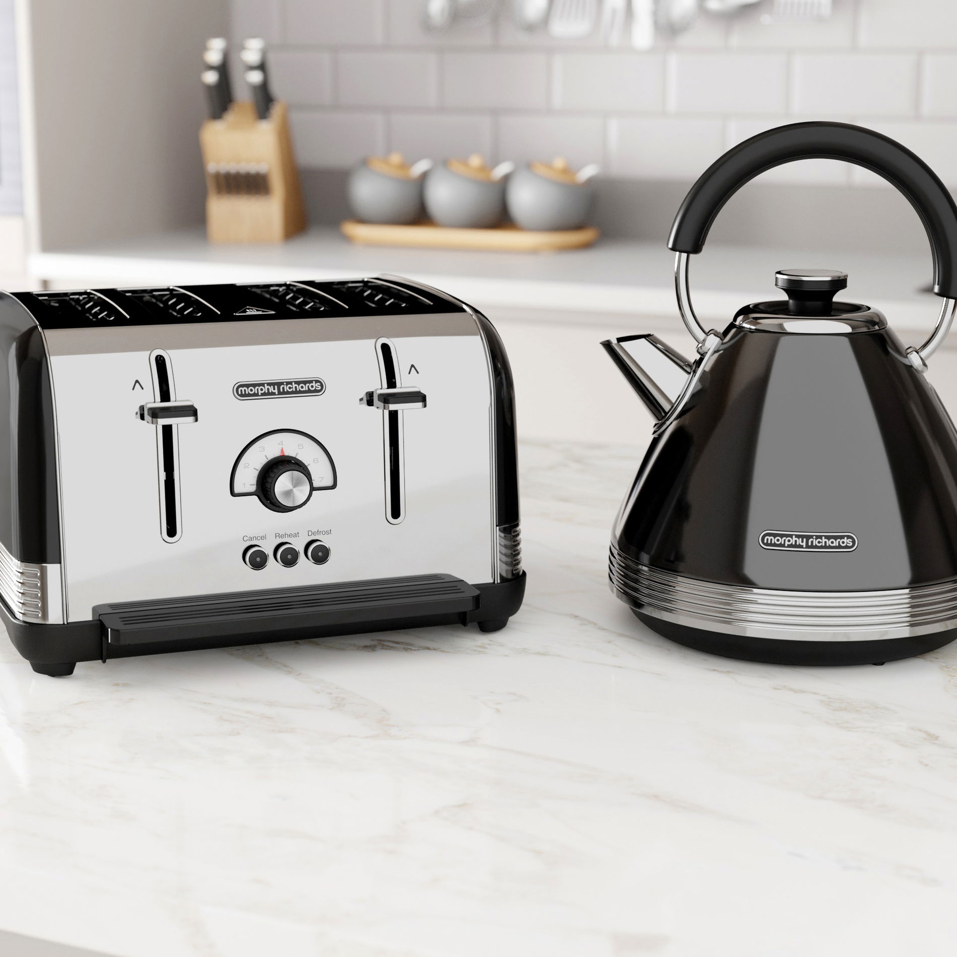 MORPHY RICHARDS Venture 1800 W čierna - hriankovač / elektrický sendvičovač z nehrdzavejúcej ocele