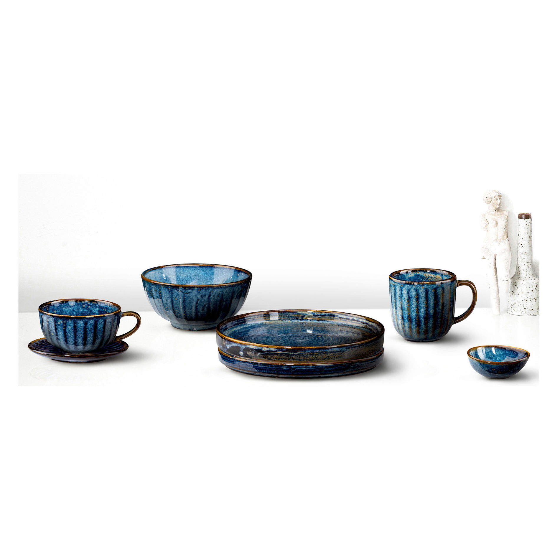 VERLO Deep Blue 18 cm - talerz deserowy porcelanowy